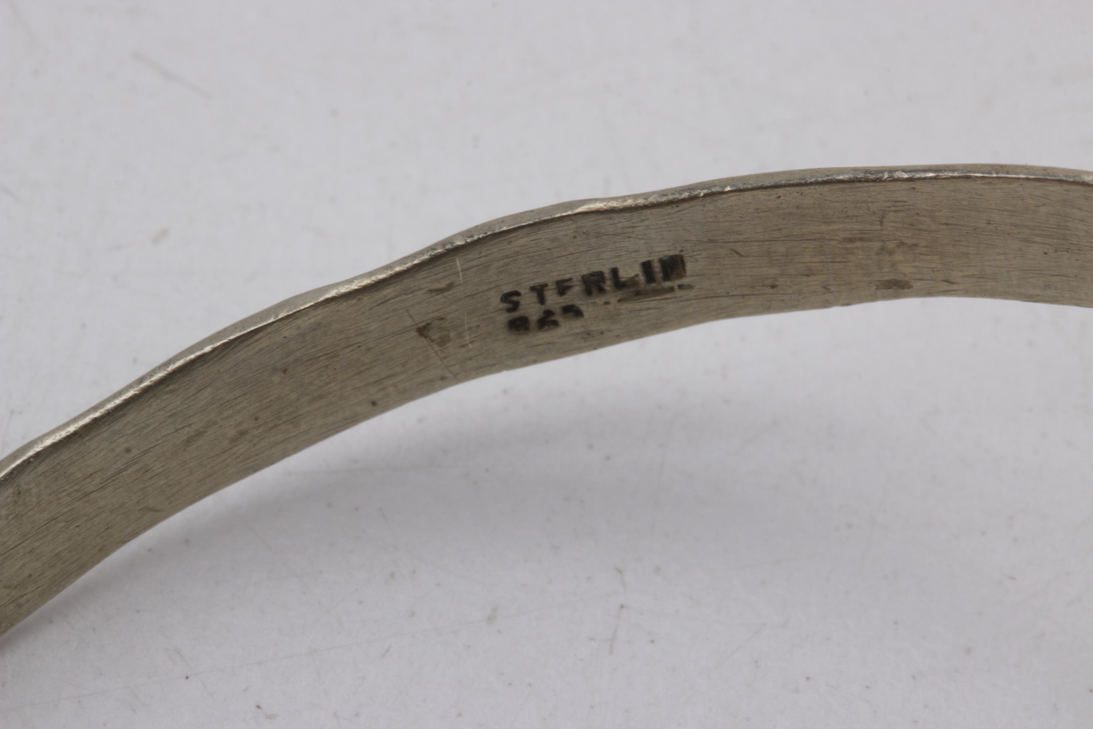 Sterling and Coin Silver Jewelry Including Mexican Brooch and Kirk & Son Cuff