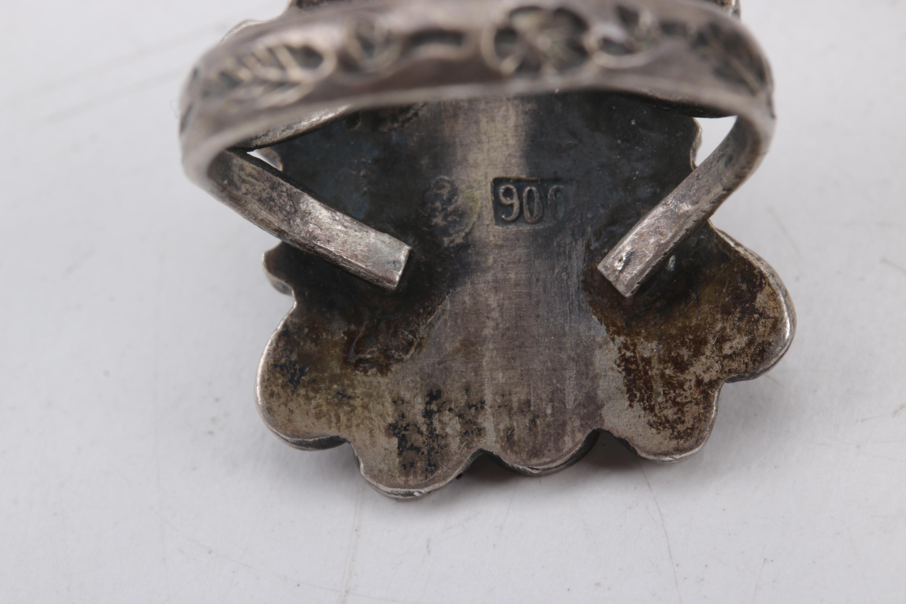 Sterling and Coin Silver Jewelry Including Mexican Brooch and Kirk & Son Cuff