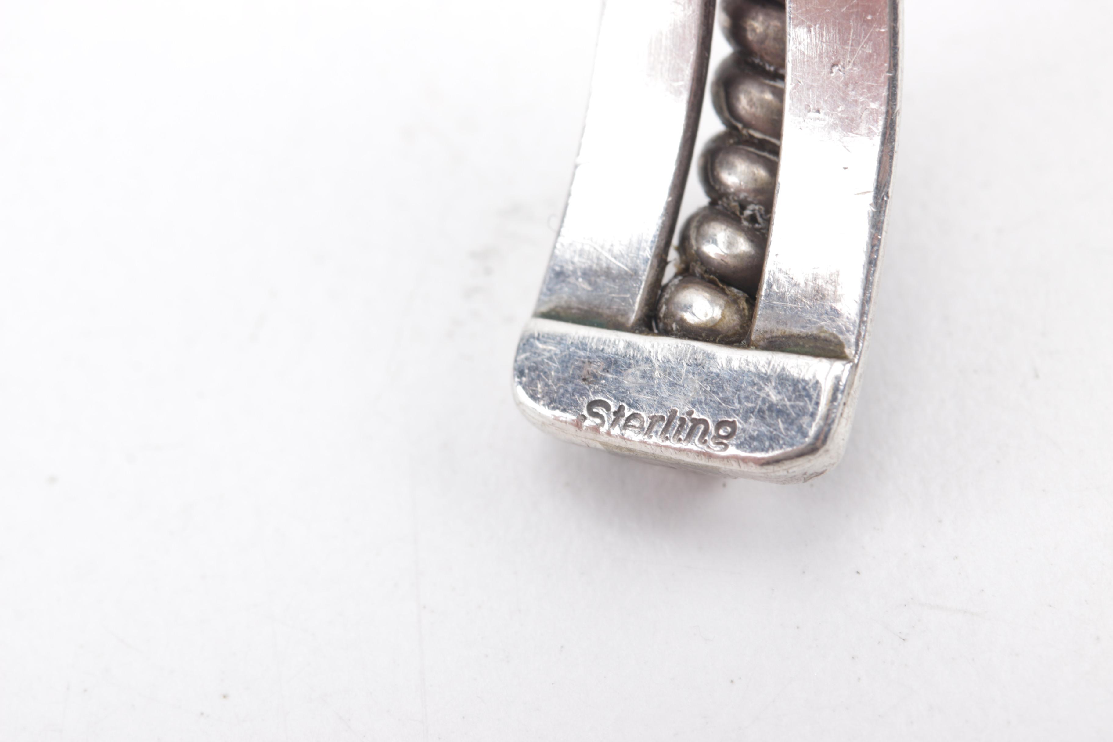 Sterling Modernist Style Sterling Penannular Brooch, Mexican Cuff and More