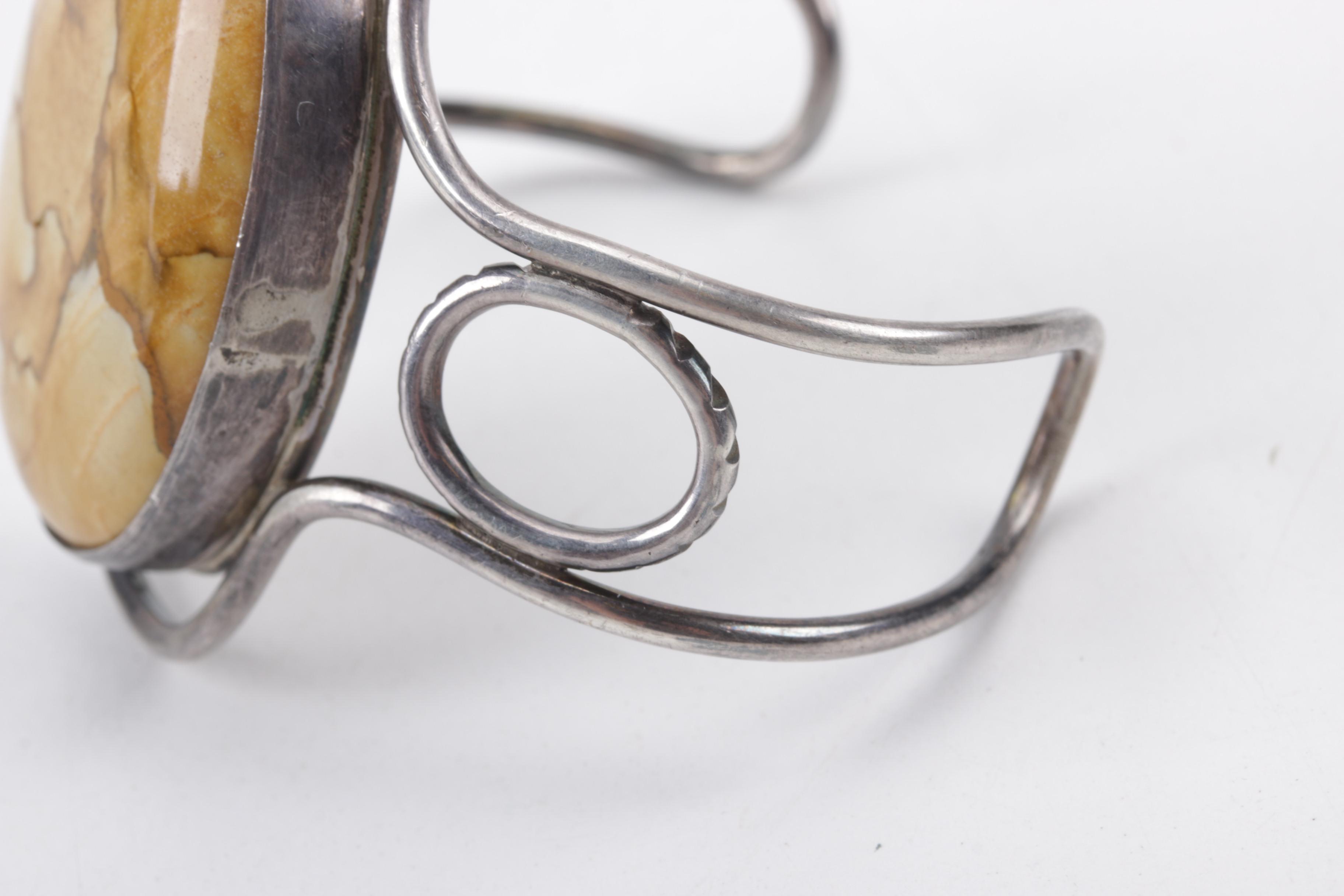 Sterling Silver Jasper Cuff Bracelet