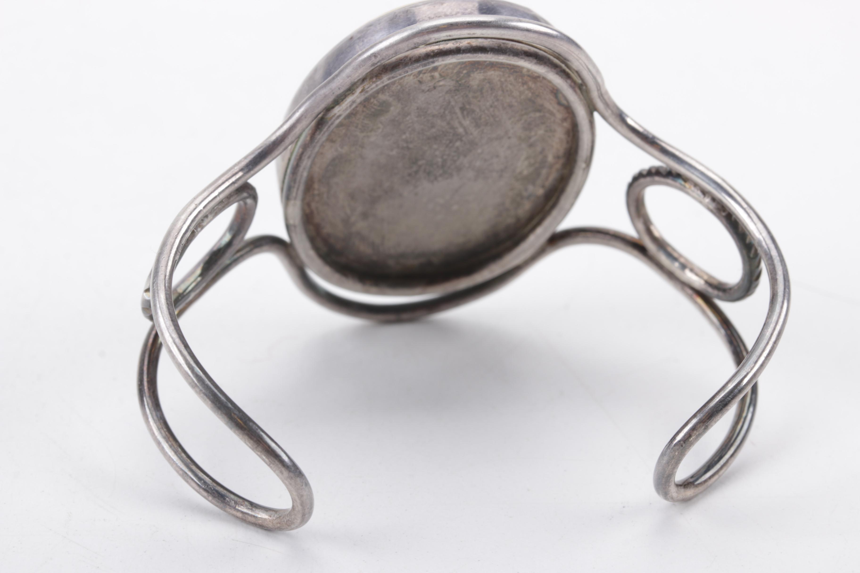 Sterling Silver Jasper Cuff Bracelet