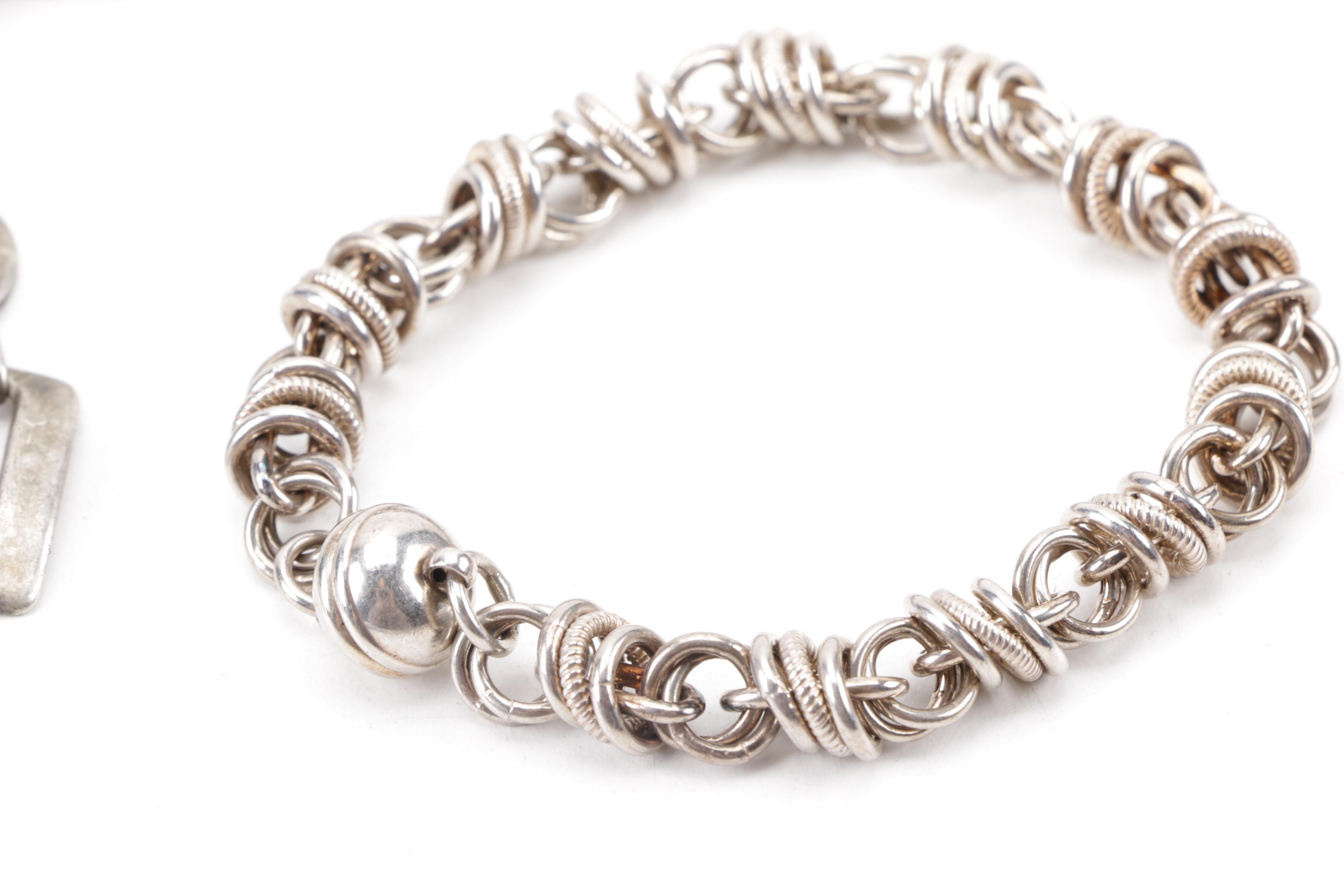 Sterling Silver Jewelry with Indian Head Cent Charm Bracelet