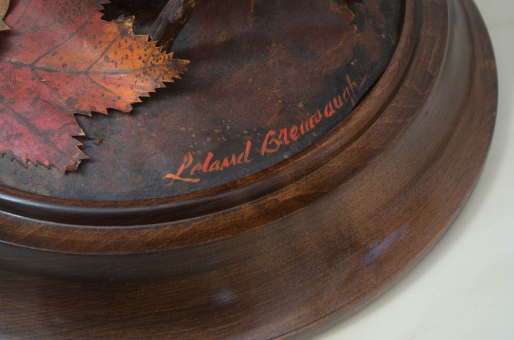 Leland Brewsaugh Carved Wood Peregrine Falcon