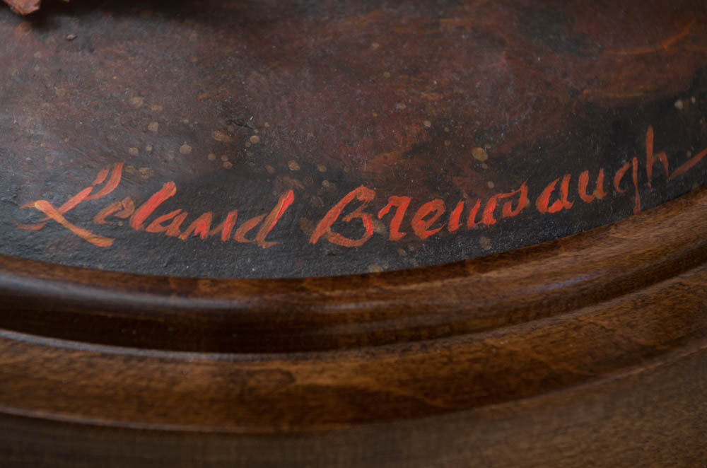 Leland Brewsaugh Carved Wood Peregrine Falcon