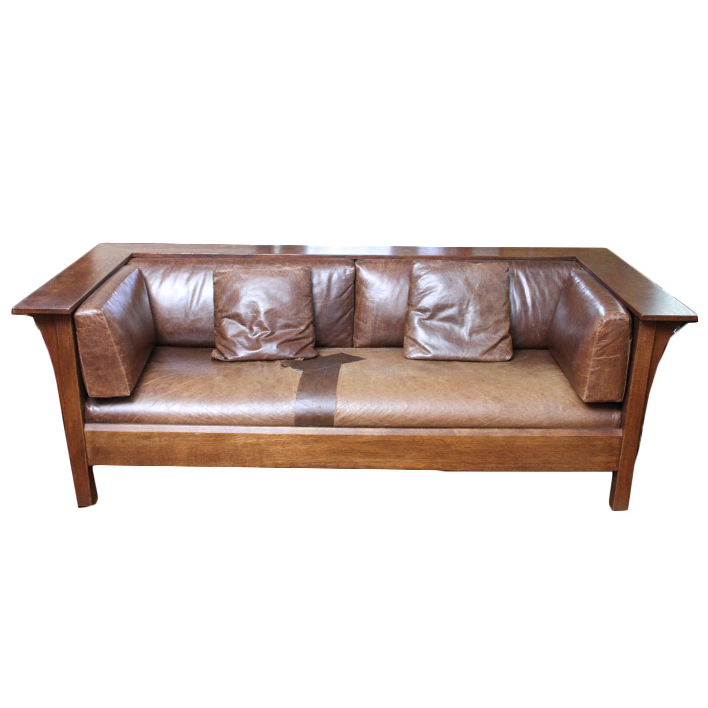 Mission Style Oak Sofa