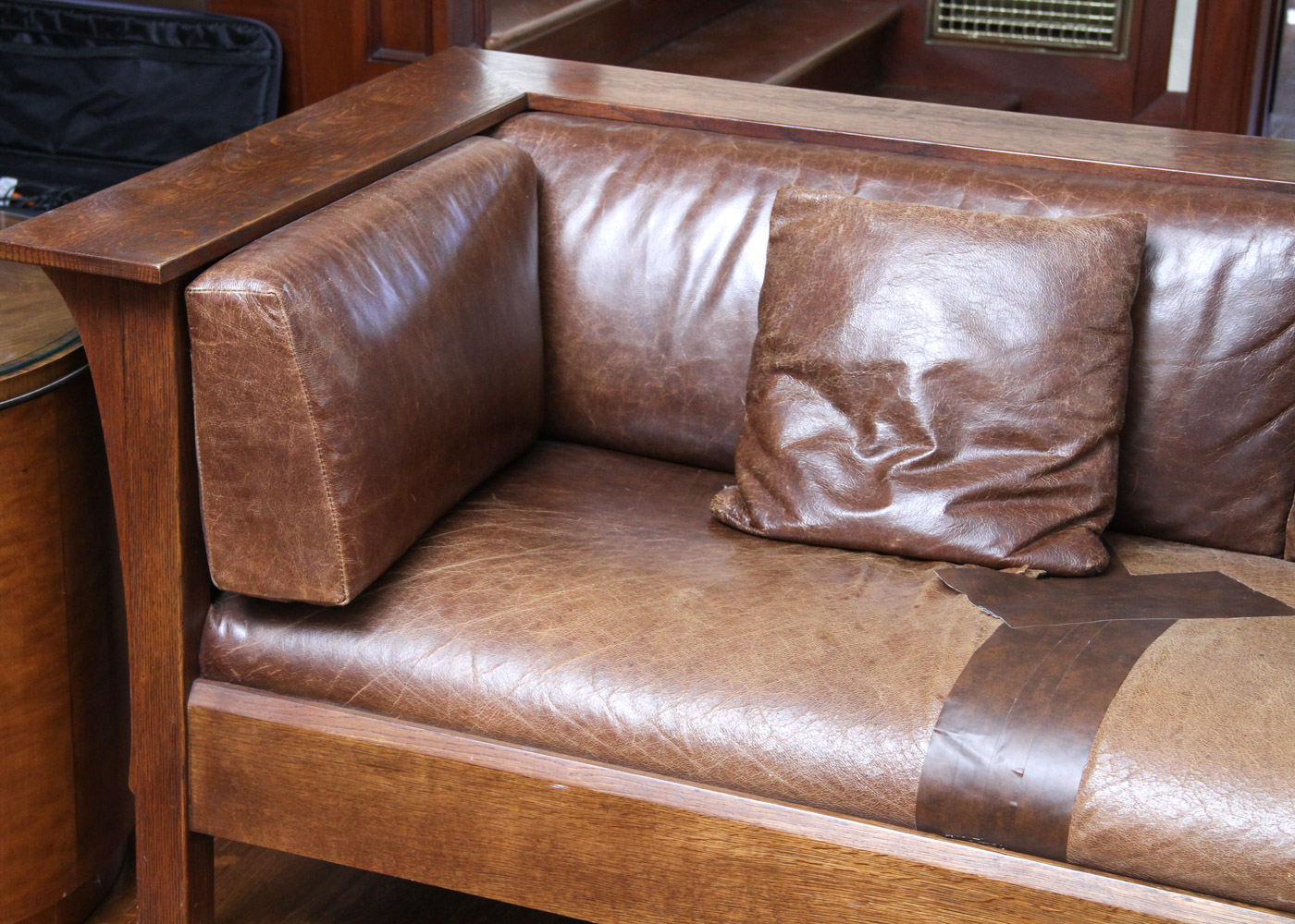 Mission Style Oak Sofa