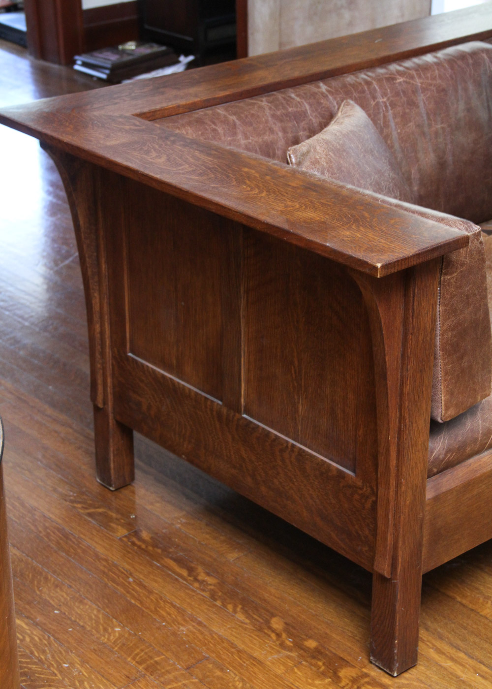 Mission Style Oak Sofa