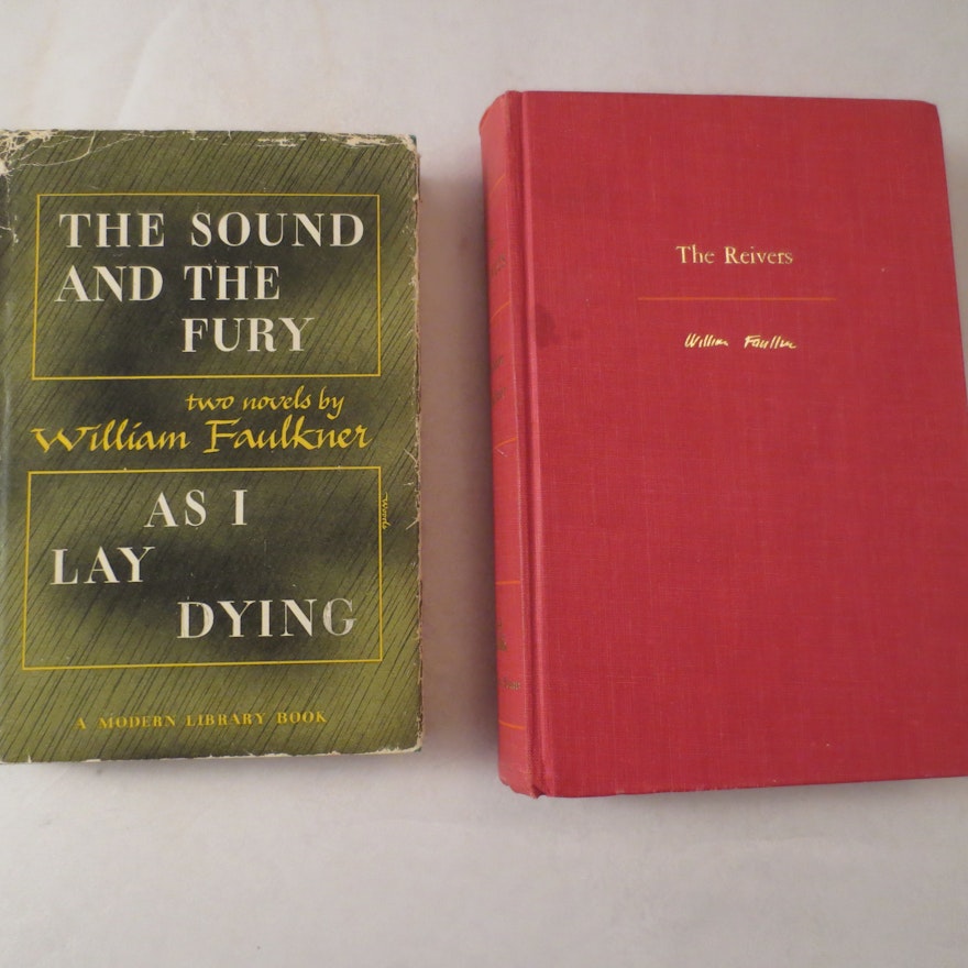 Two Novels by William Faulkner including First Edition of The Reivers