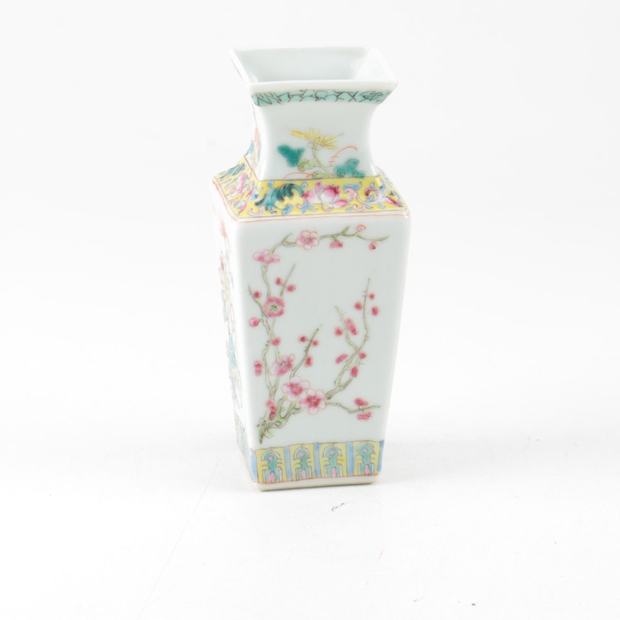Chinese Porcelain Flowers of the Four Seasons Vase