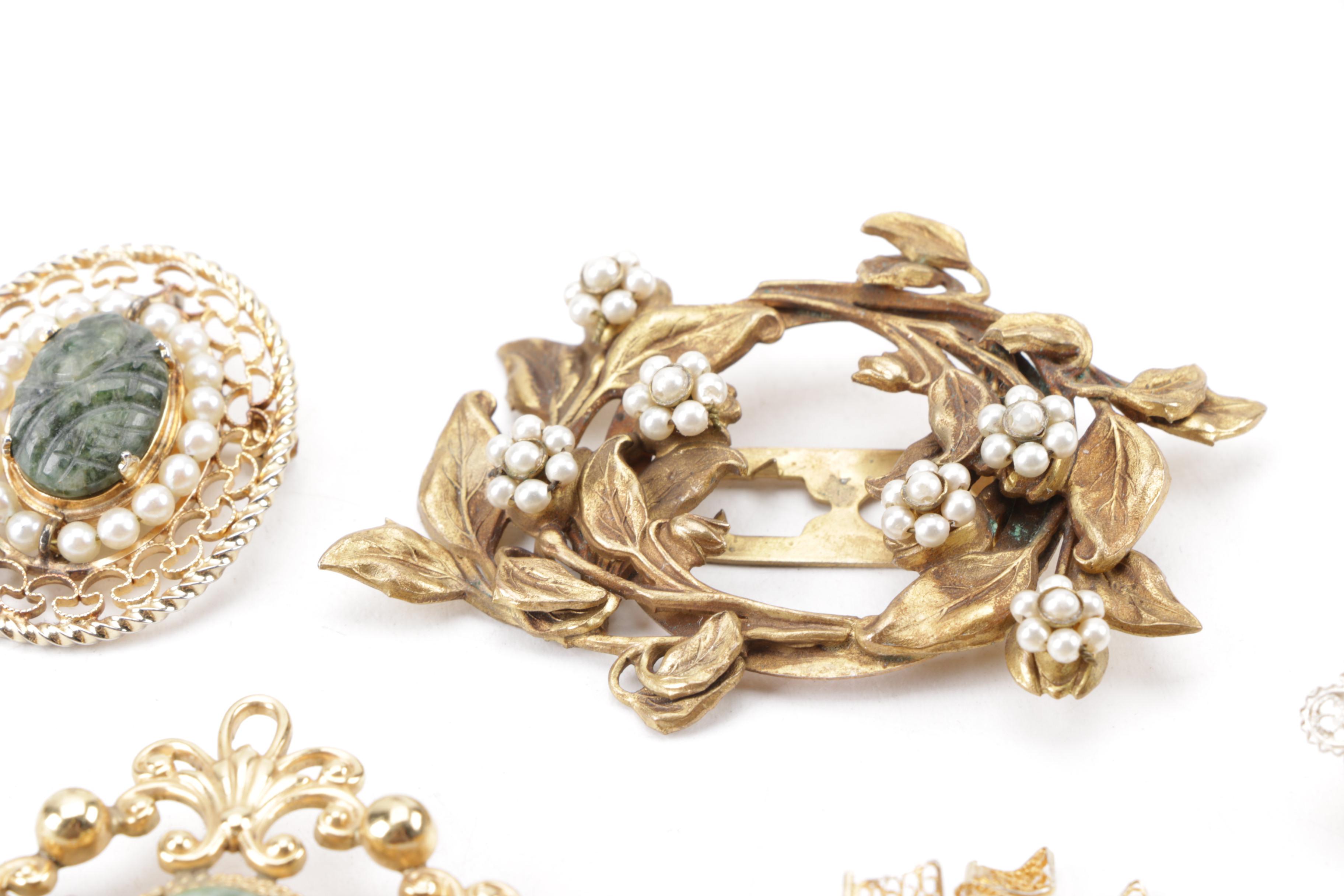 Vintage Sterling, 800 Silver and Gold Filled Brooches