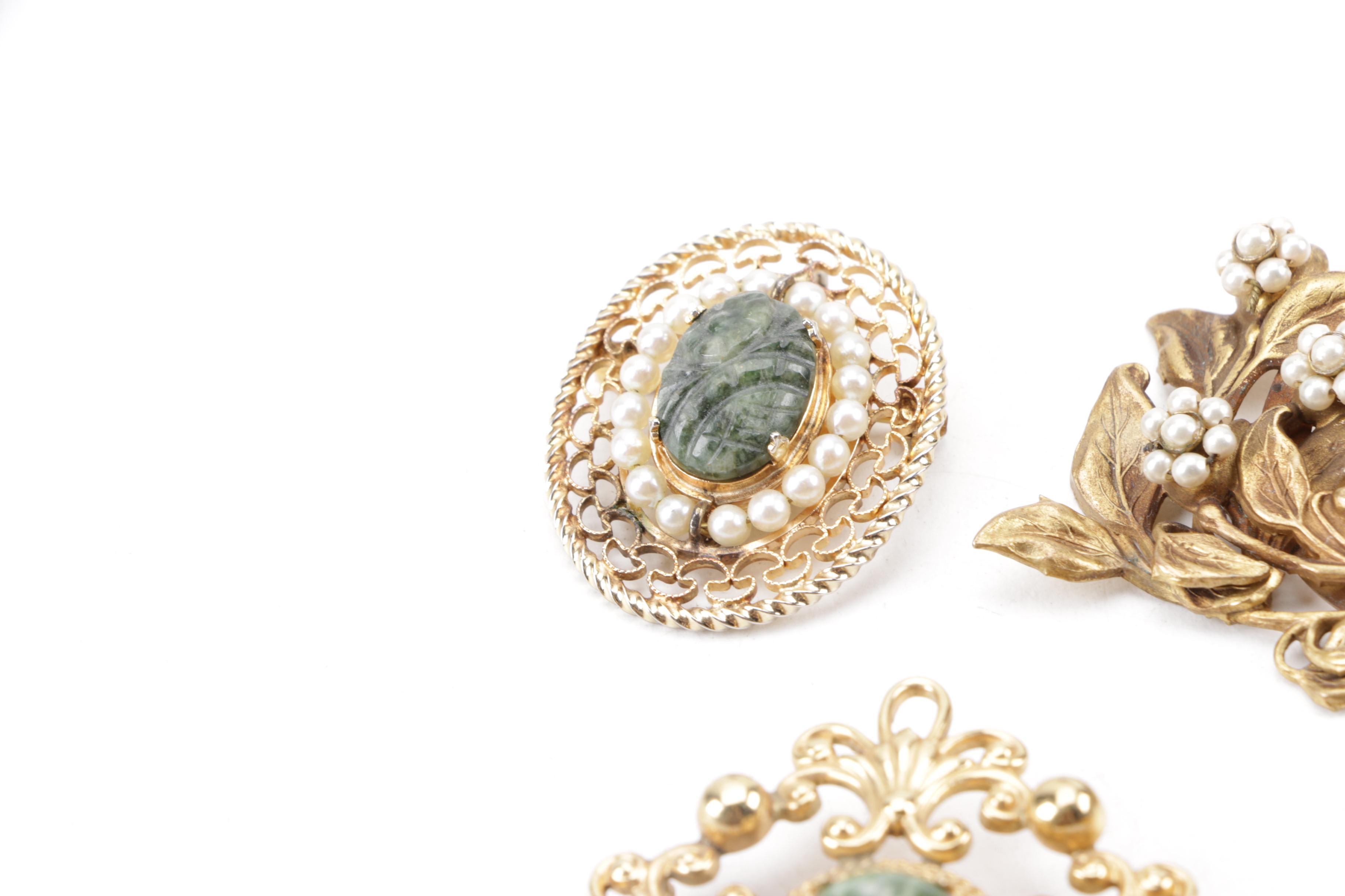 Vintage Sterling, 800 Silver and Gold Filled Brooches