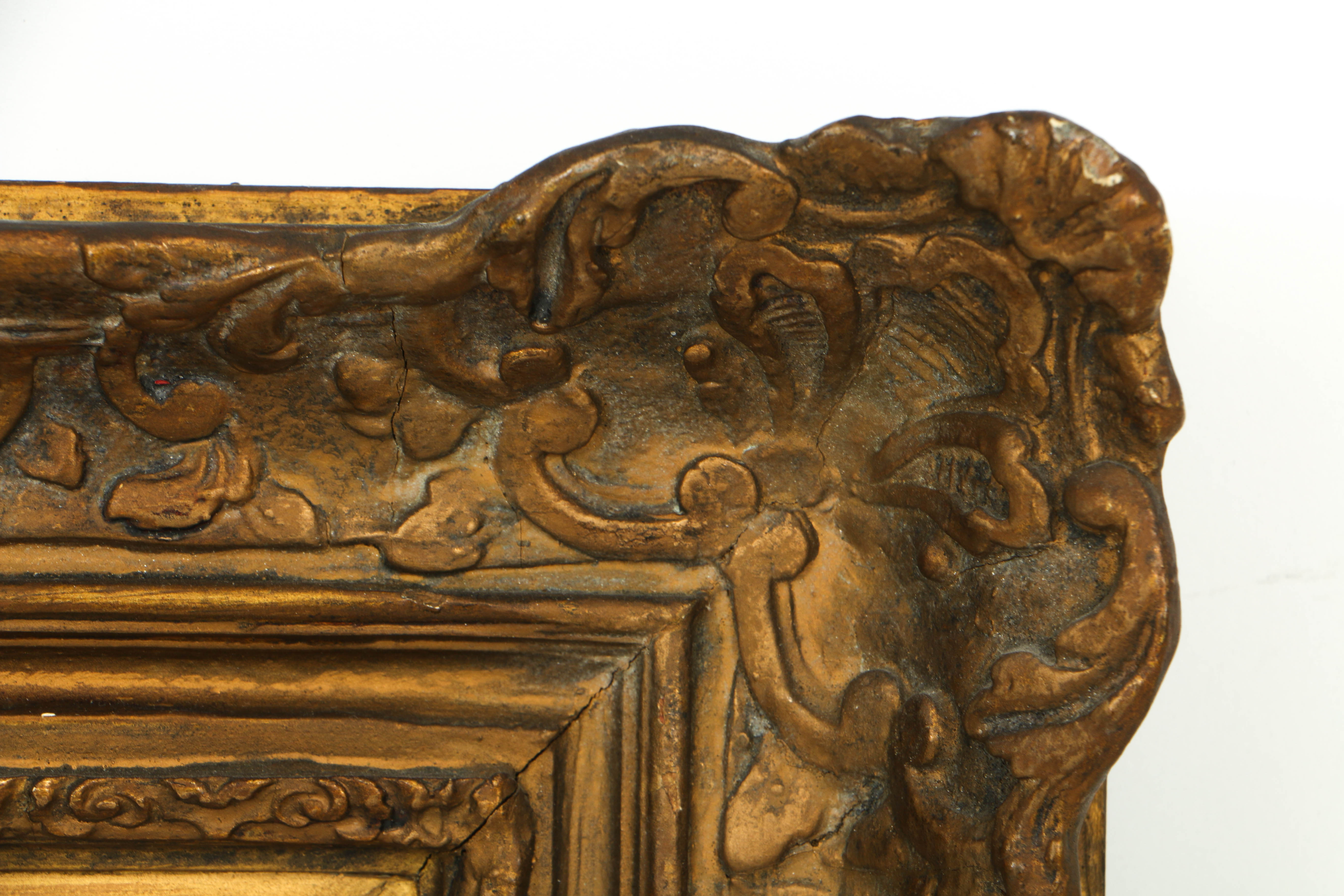 19th-Century Continental School Oil Portrait on Board of a Woman