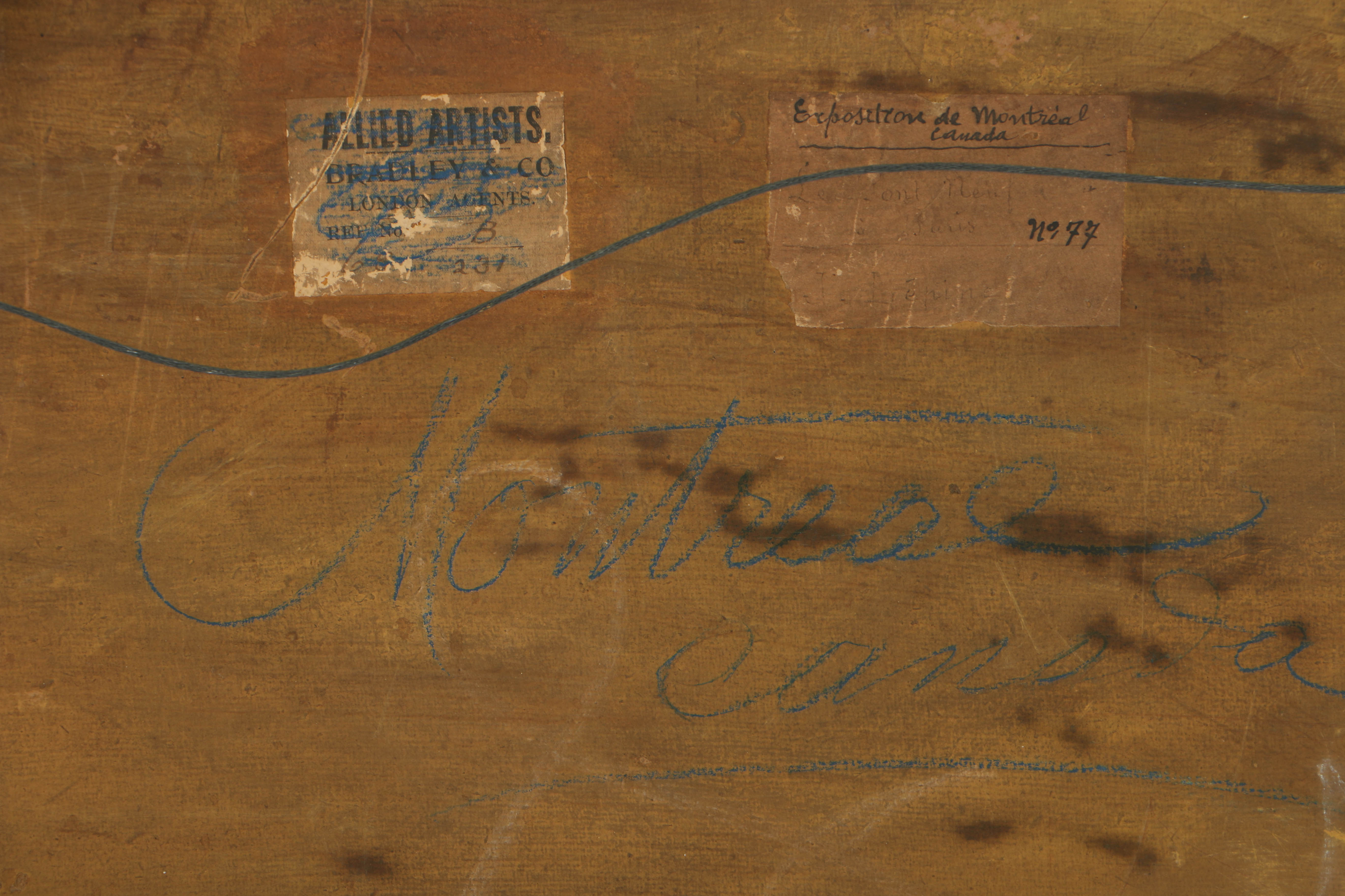 Joseph Lepine Oil Painting on Board "Le Pont Neuf"