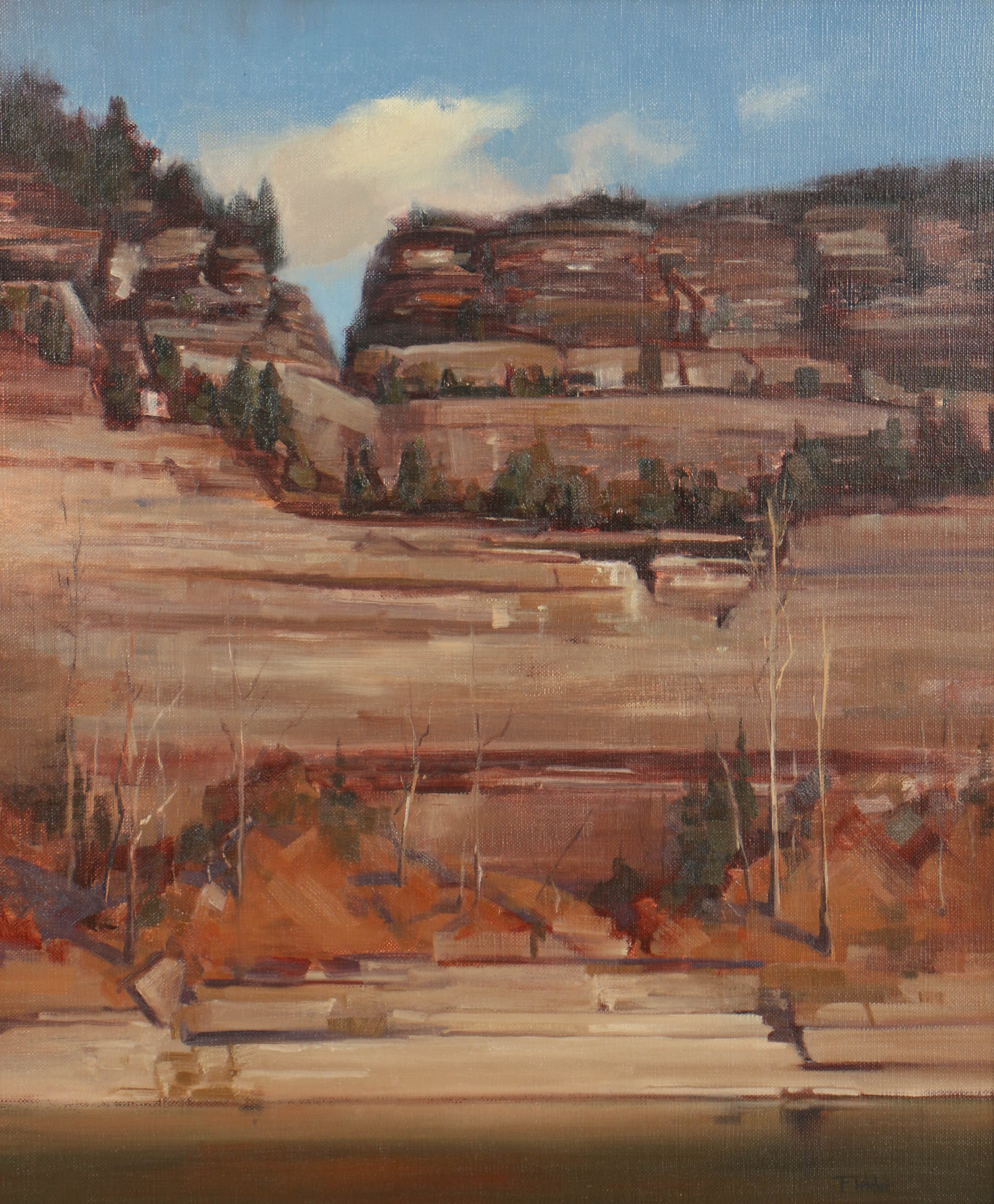 Bill Fletcher Oil Painting on Canvas of the Kentucky Palisades