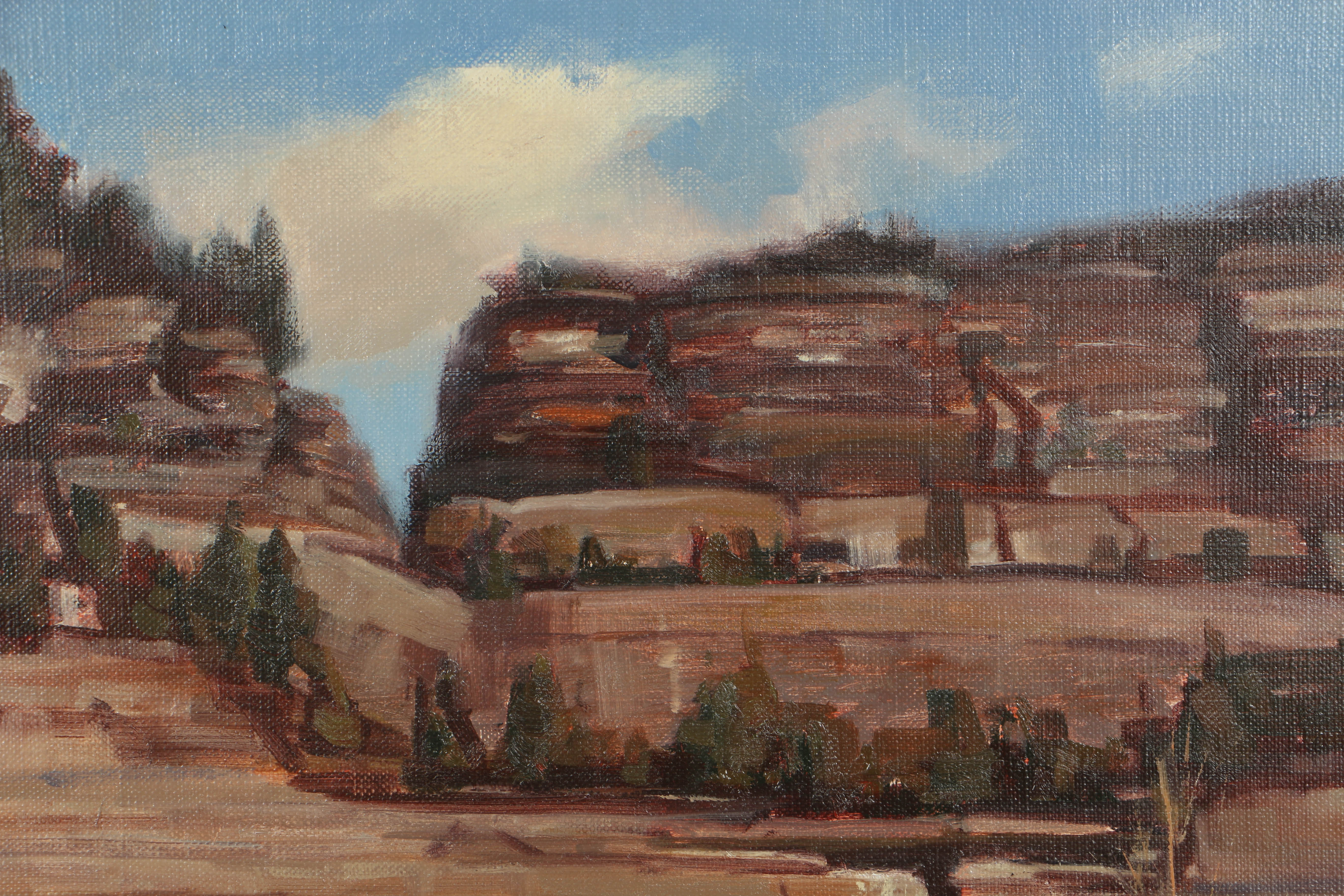 Bill Fletcher Oil Painting on Canvas of the Kentucky Palisades
