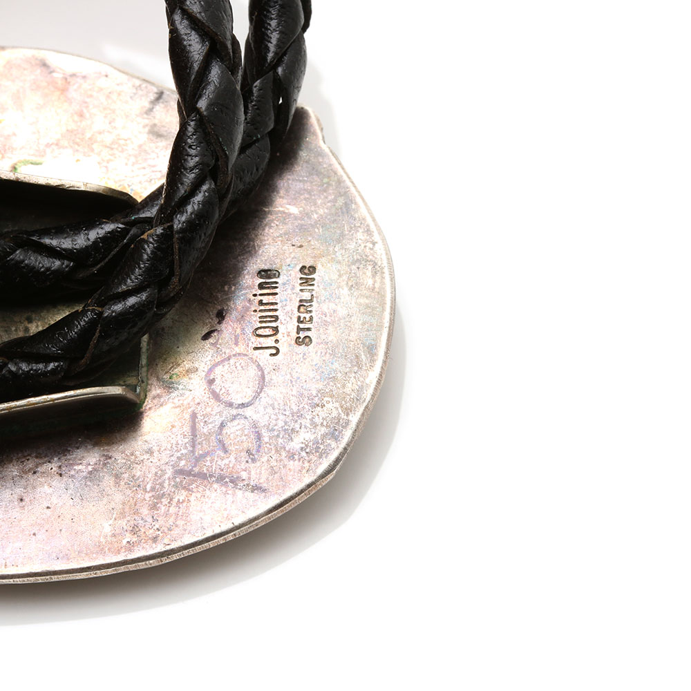 J Quirino Sterling Silver Turquoise Bolo Tie