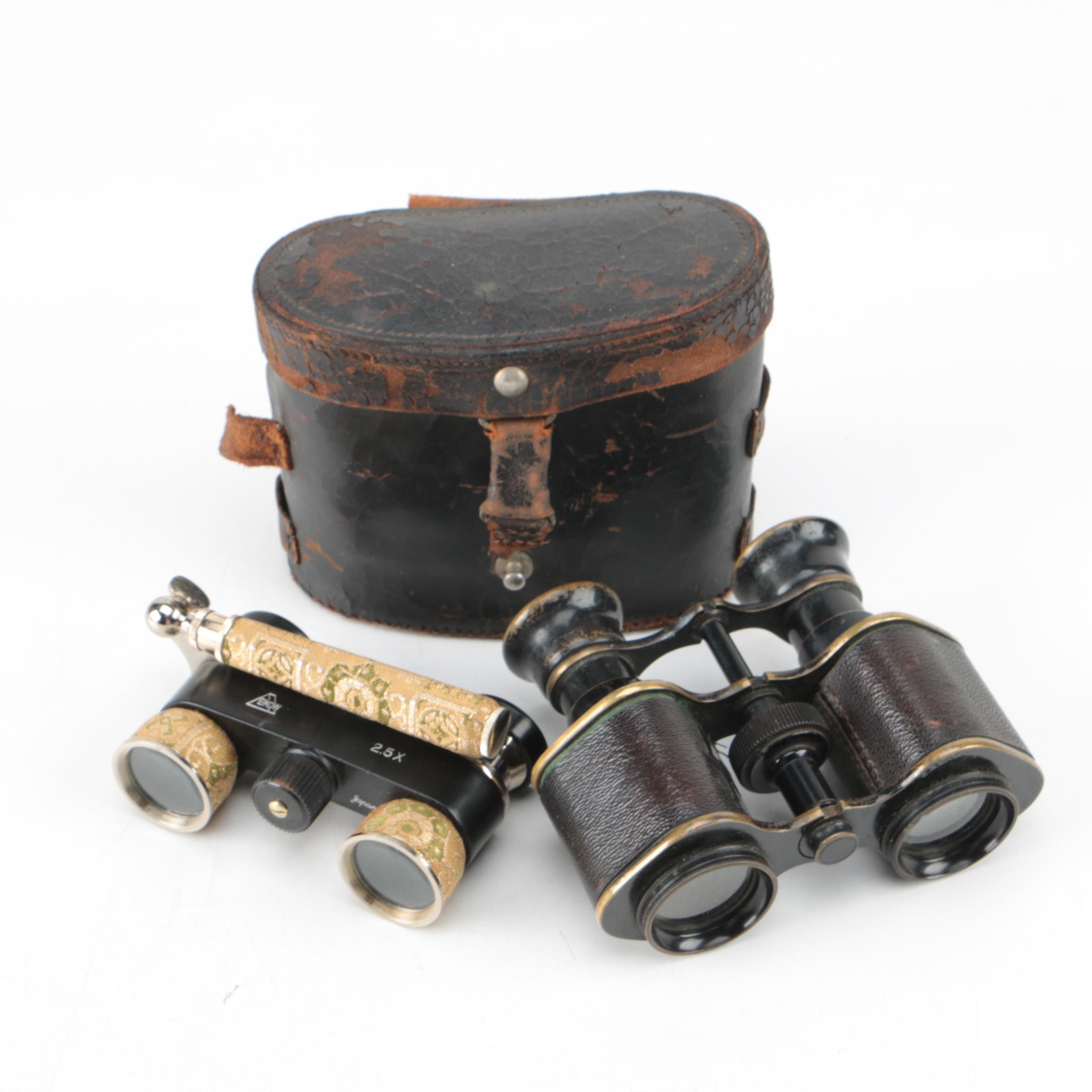 Vintage Vergross Binoculars with Eikow Opera Glasses