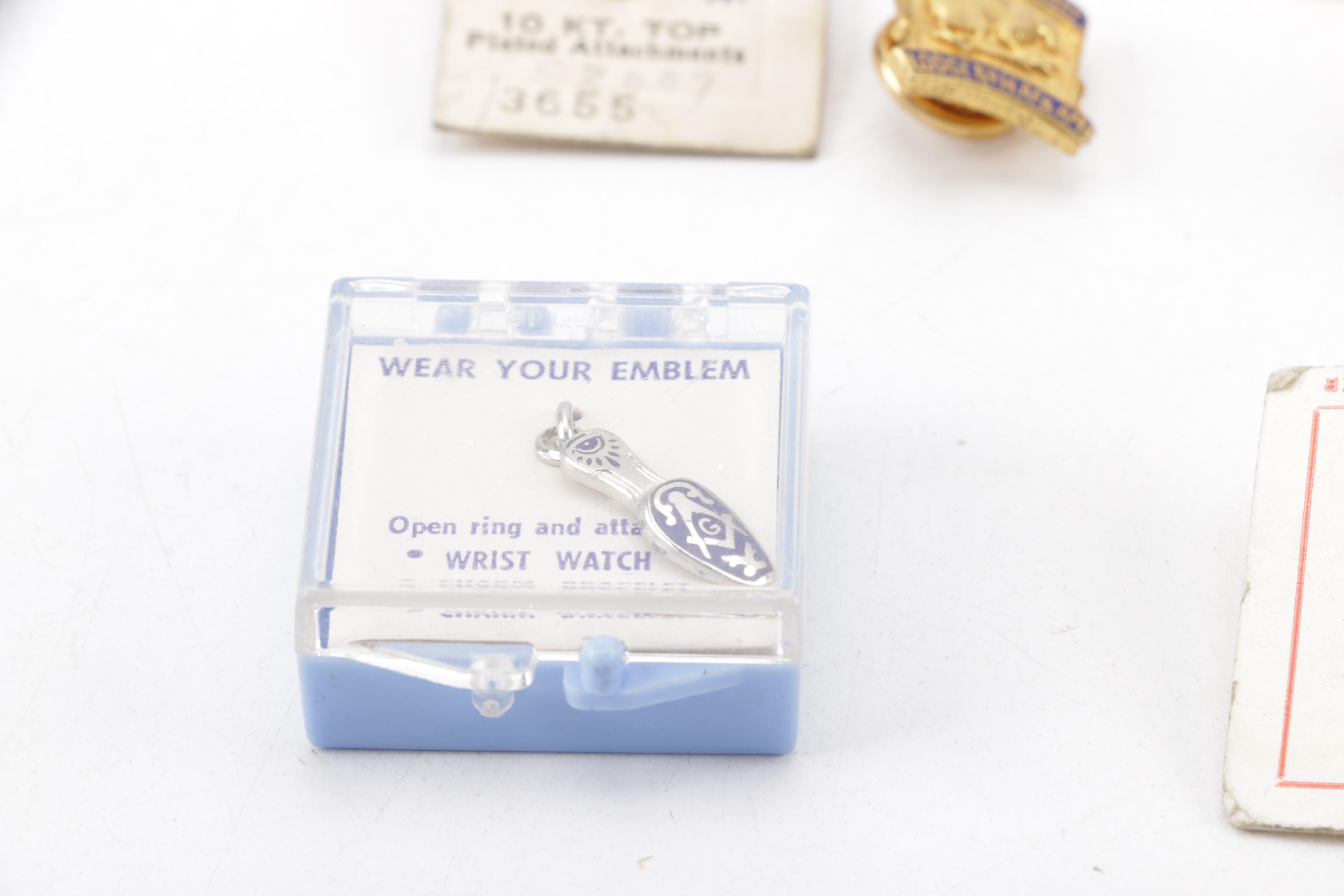 Vintage Fraternal Organization Pins and Other Jewelry Including Freemasons