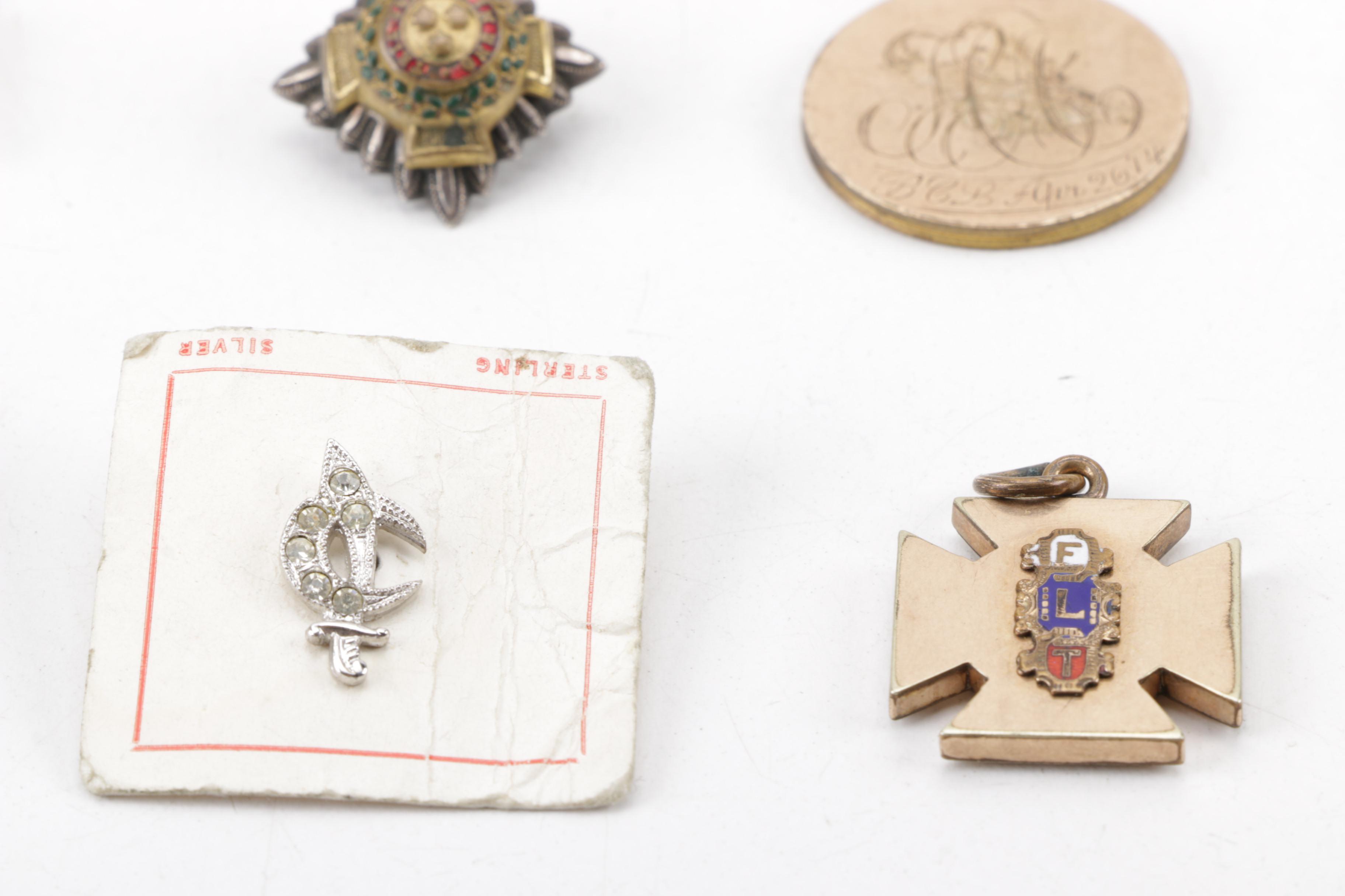 Vintage Fraternal Organization Pins and Other Jewelry Including Freemasons