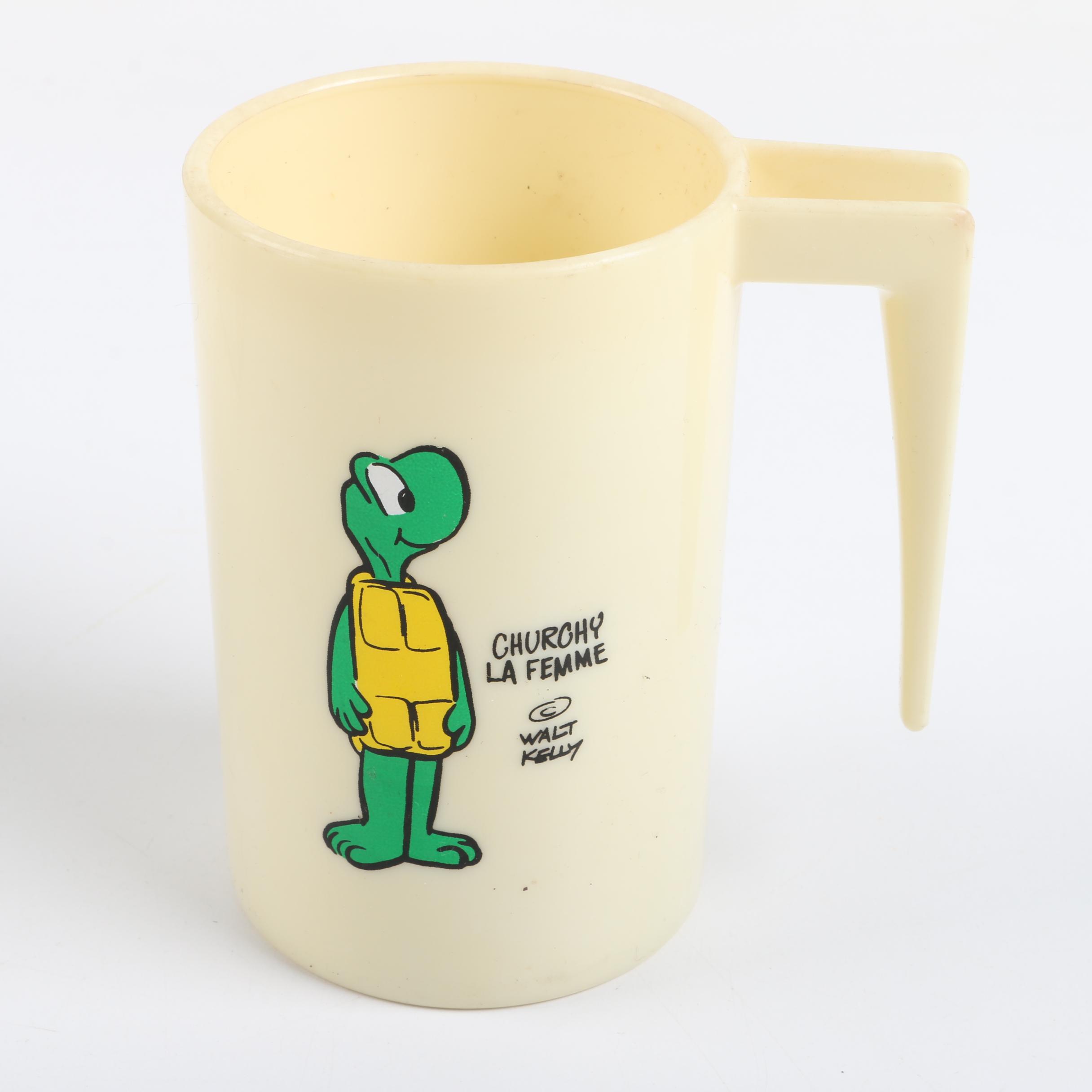 Kitchenware Including Vintage Churchy La Femme Milk Mug