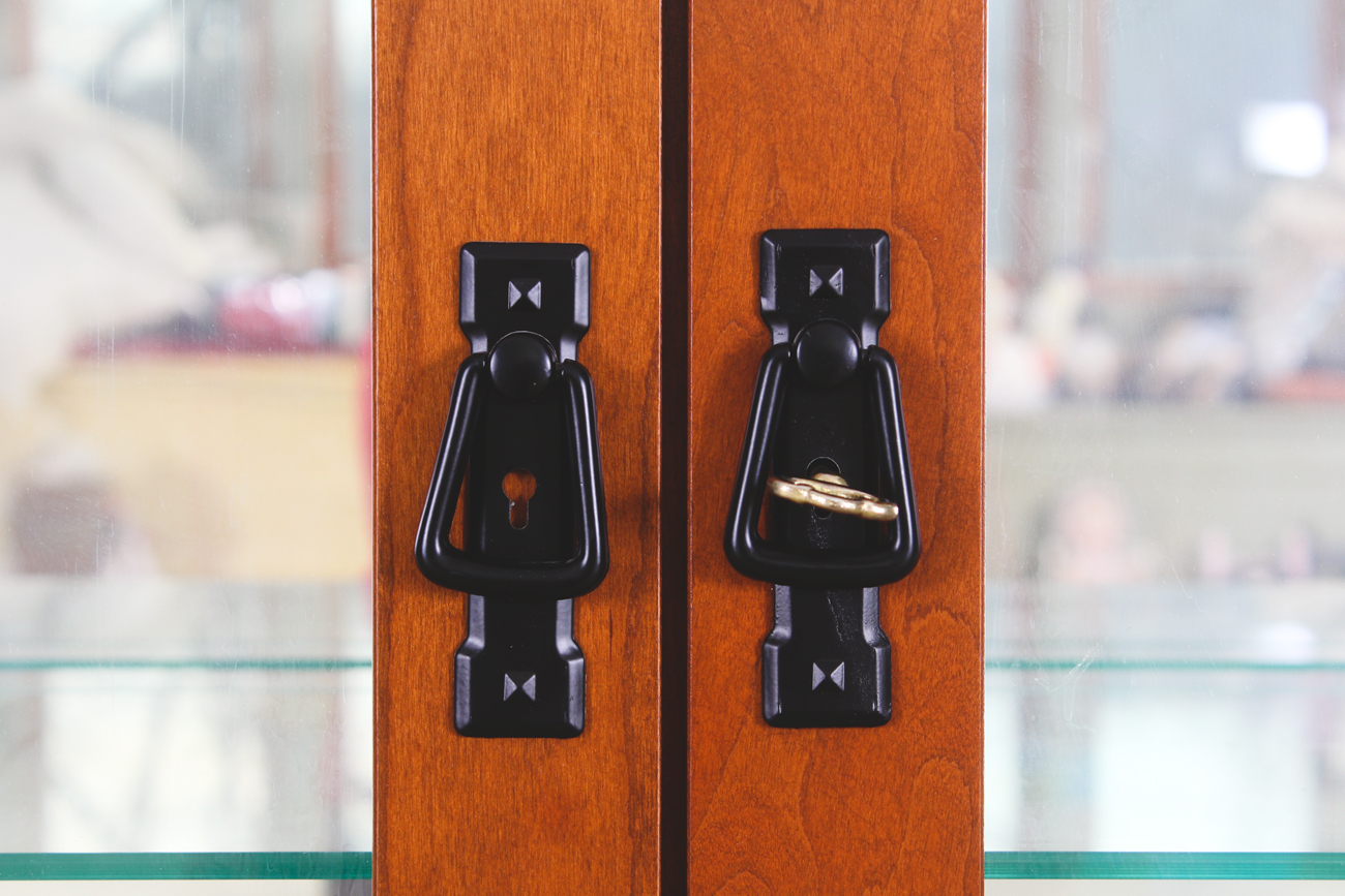 Amish Made Cherry Wood Display Cabinet