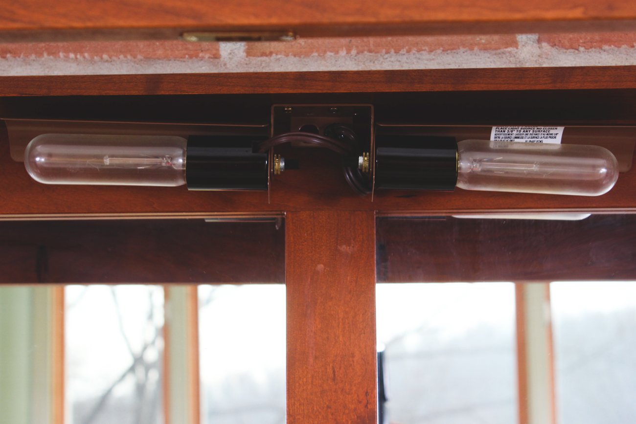 Amish Made Cherry Wood Display Cabinet