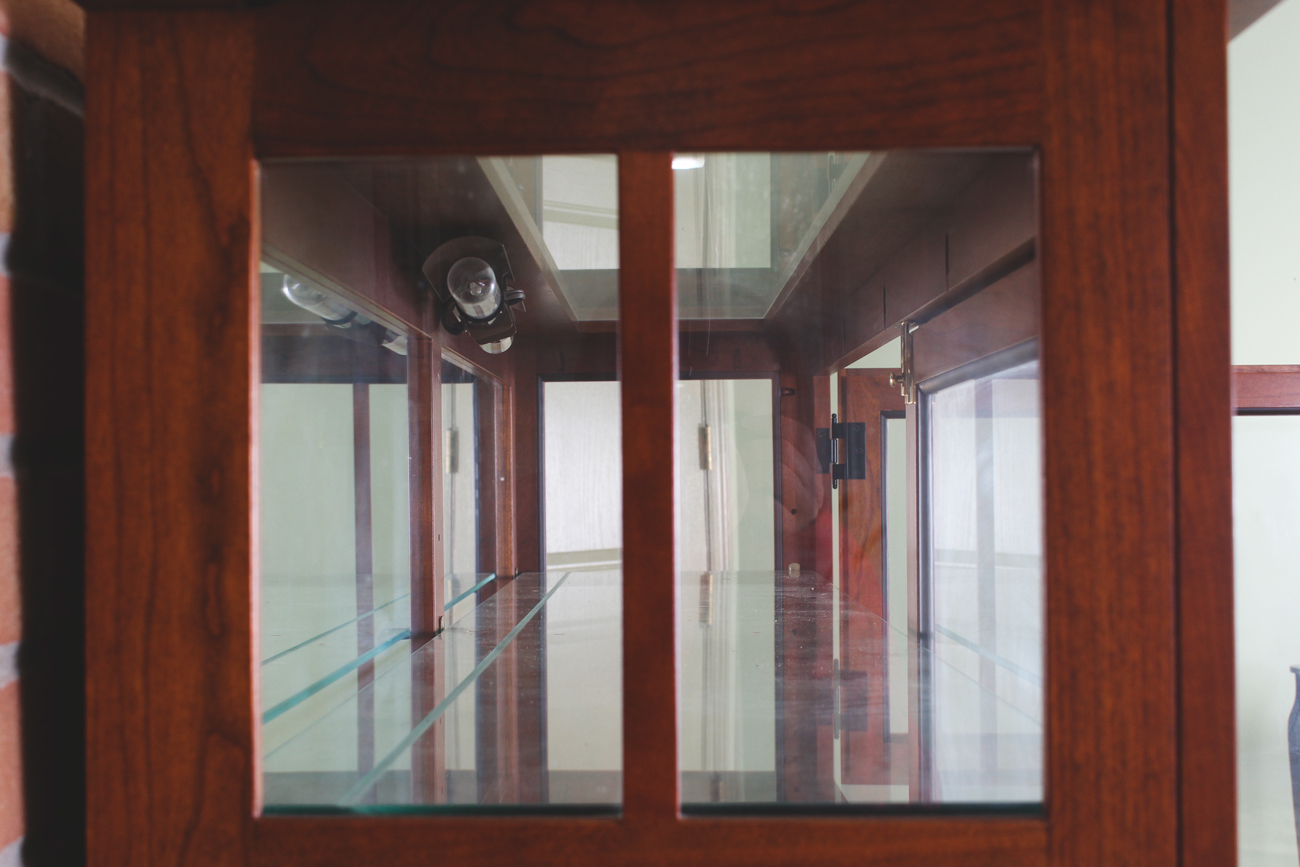 Amish Made Cherry Wood Display Cabinet