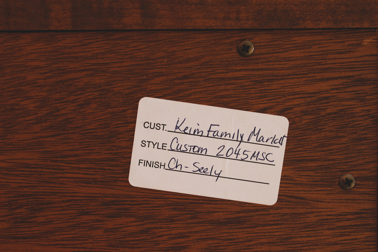 Amish Made Cherry Wood Display Cabinet