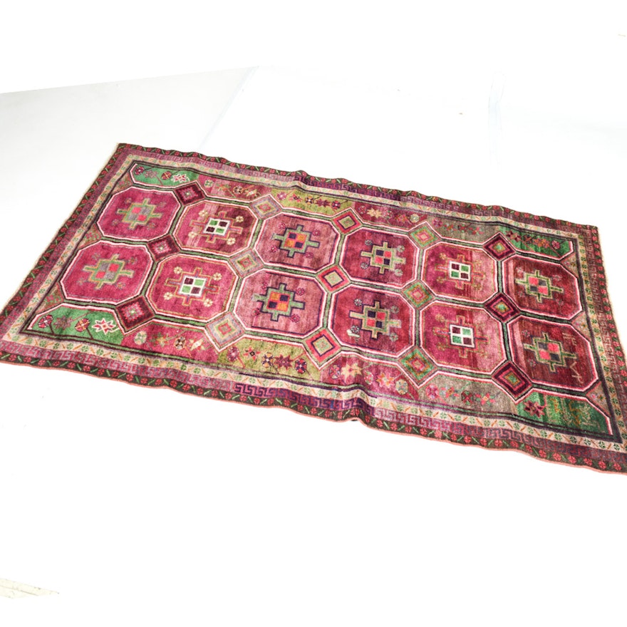 Vintage Hand-Knotted Persian Qashqai Rug