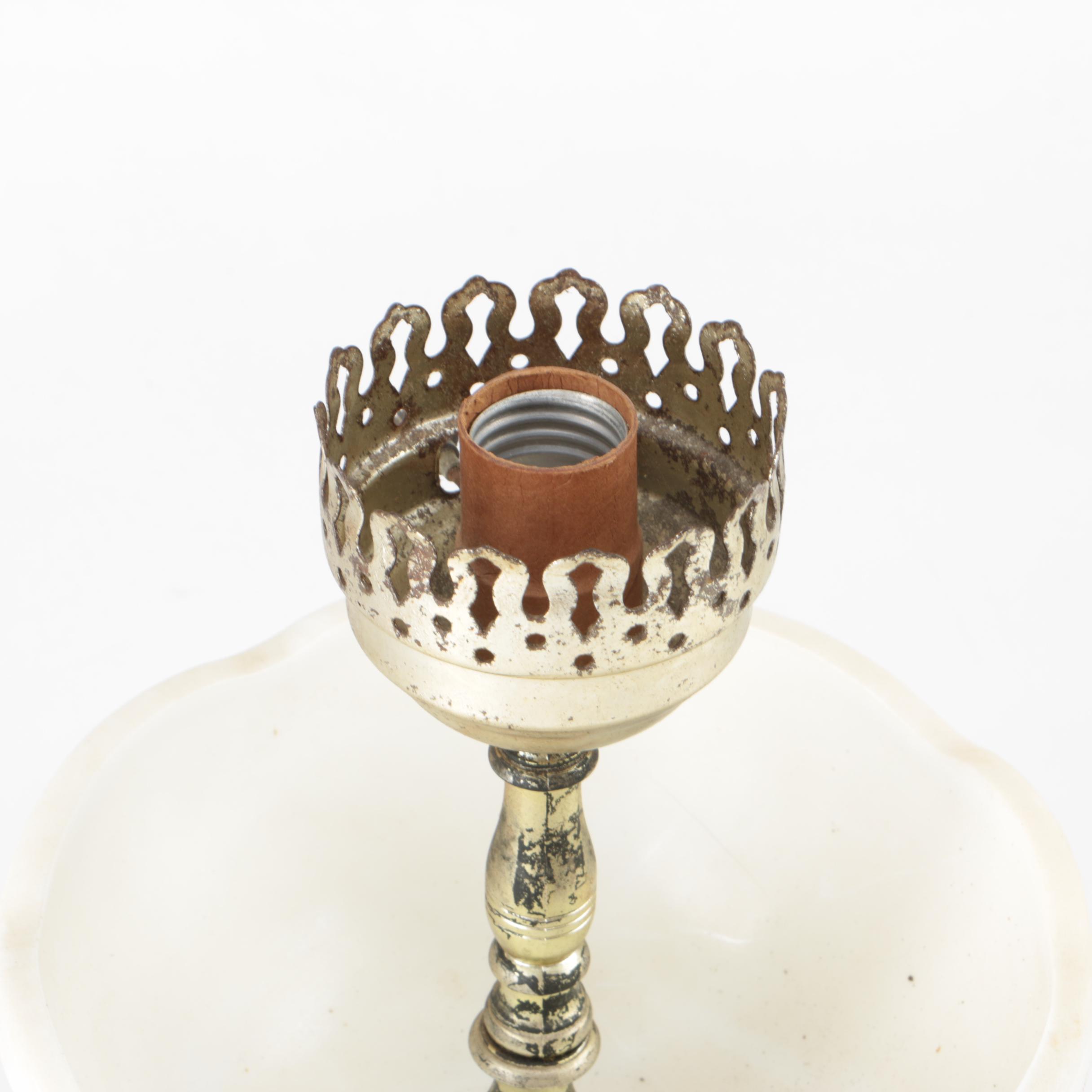 Vintage Milk Glass Accent Lamp