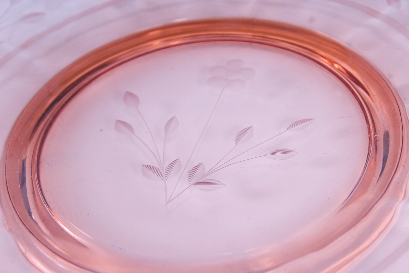 Grouping of Vintage Pink Depression Glass