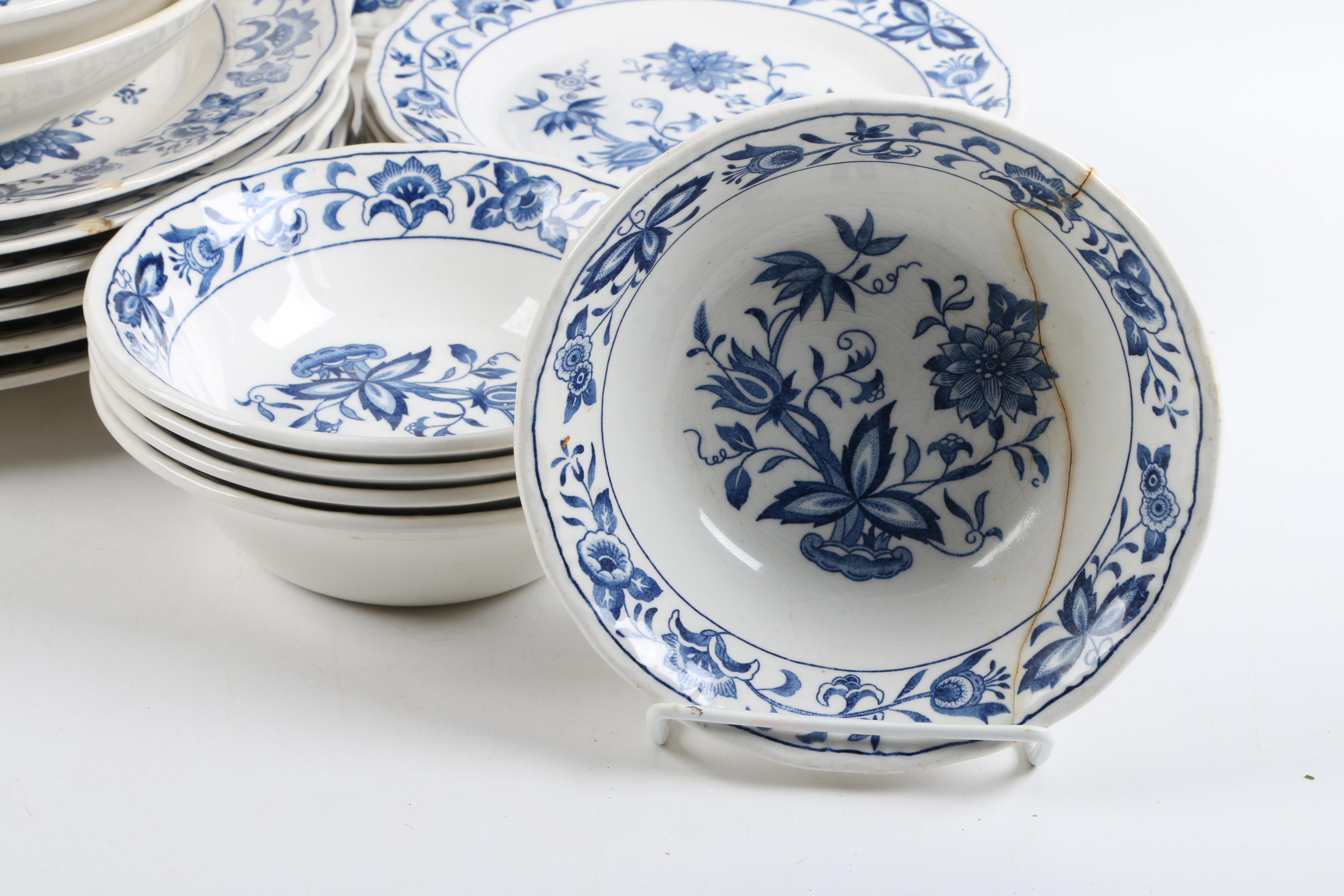 Vintage Nikko "Blue Bonnet" Ironstone Tableware