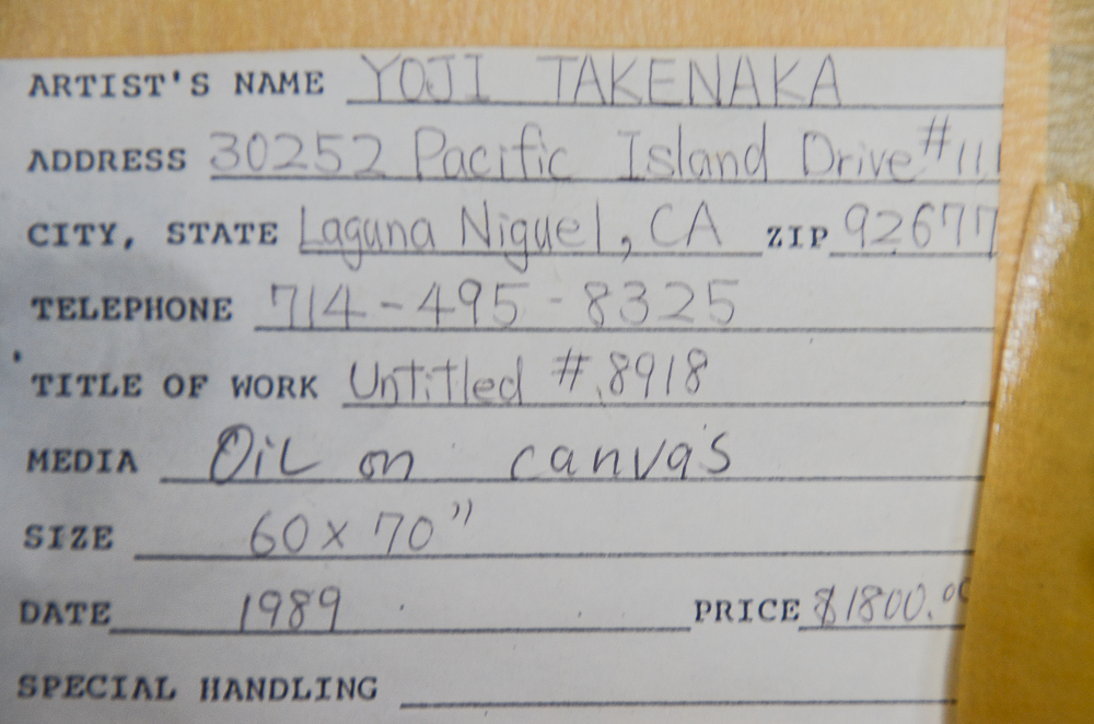 Yoji Takenaka 1989 Oil Painting on Canvas