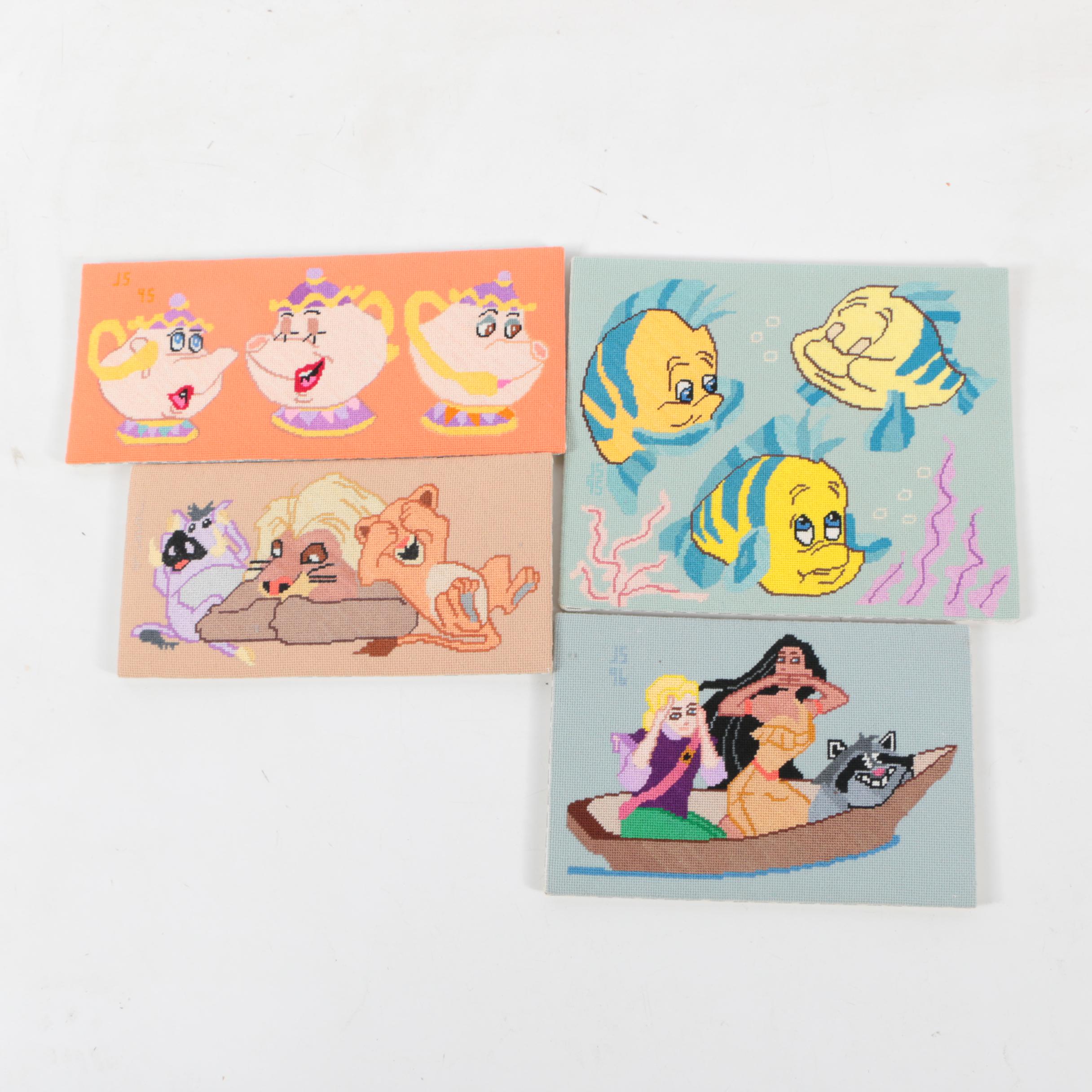 Collection of Needlepoints with Disney Themed Imagery