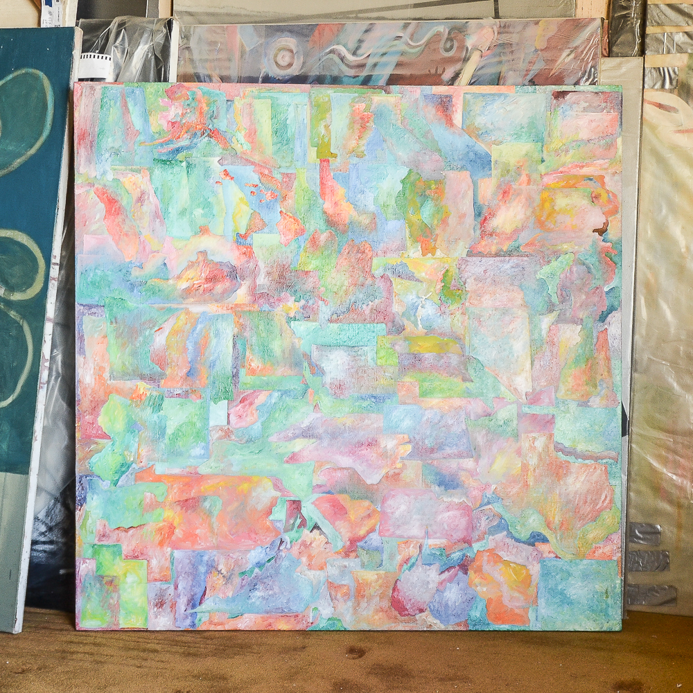 P.M. Tetreault Acrylic Painting "Discovering America - Déjà Vu"