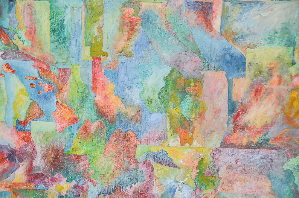 P.M. Tetreault Acrylic Painting "Discovering America - Déjà Vu"