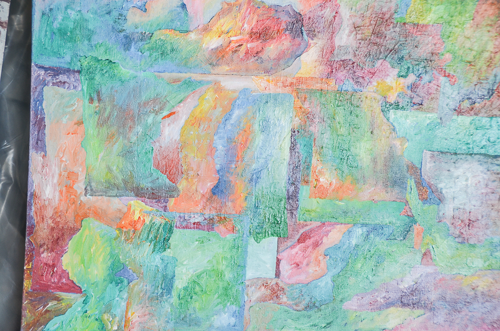 P.M. Tetreault Acrylic Painting "Discovering America - Déjà Vu"