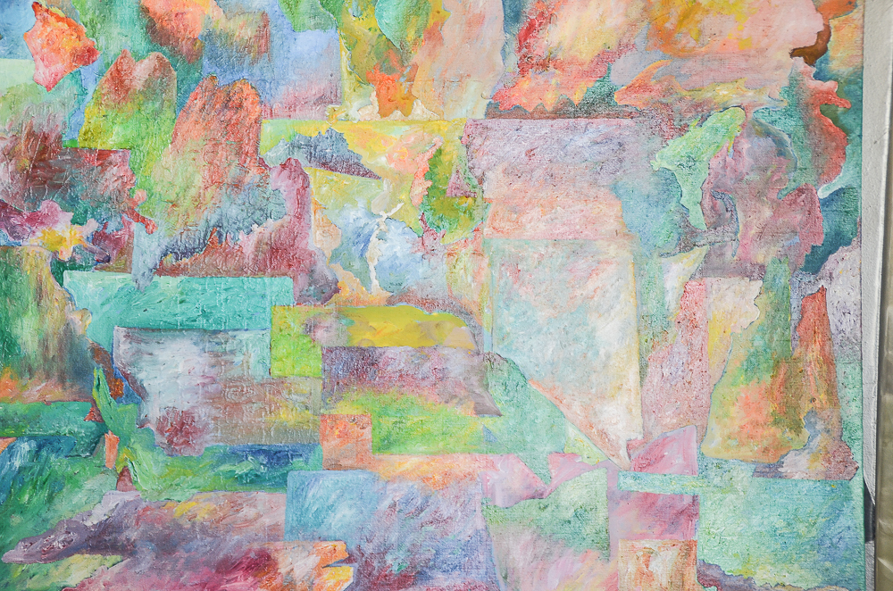 P.M. Tetreault Acrylic Painting "Discovering America - Déjà Vu"