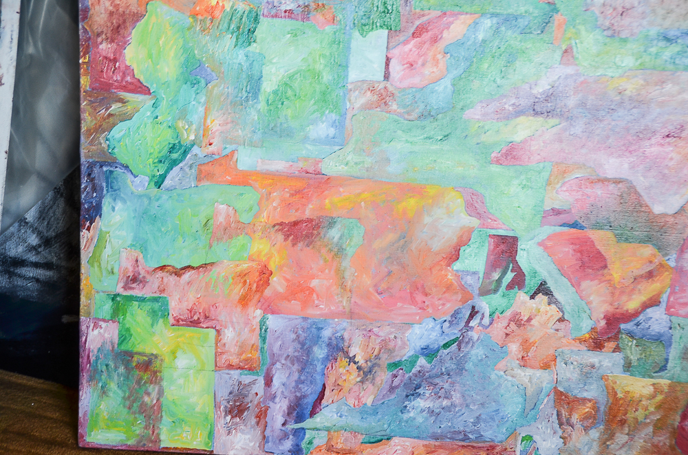 P.M. Tetreault Acrylic Painting "Discovering America - Déjà Vu"