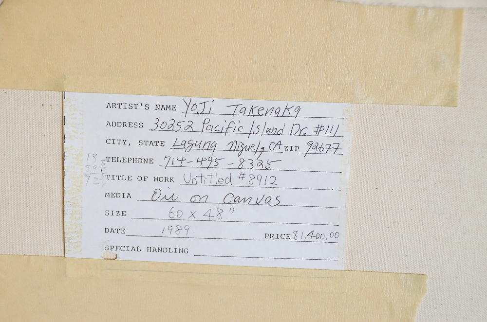 Yoji Takenaka 1989 Oil Painting on Canvas