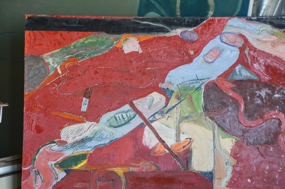 Yoji Takenaka 1988 Abstract Oil on Canvas