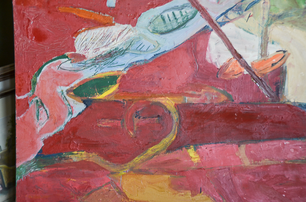 Yoji Takenaka 1988 Abstract Oil on Canvas