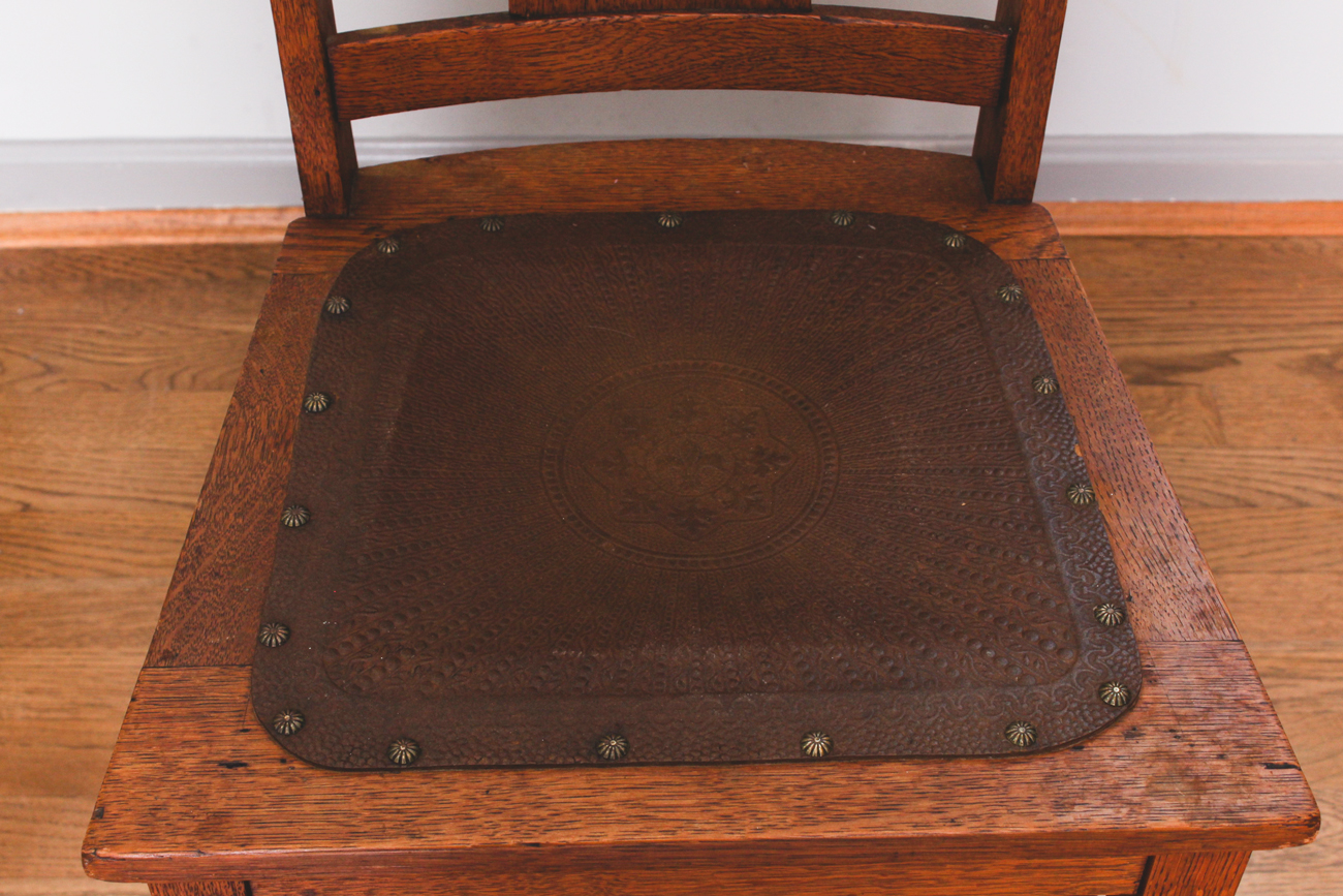 Vintage Wooden Round Table and Chairs