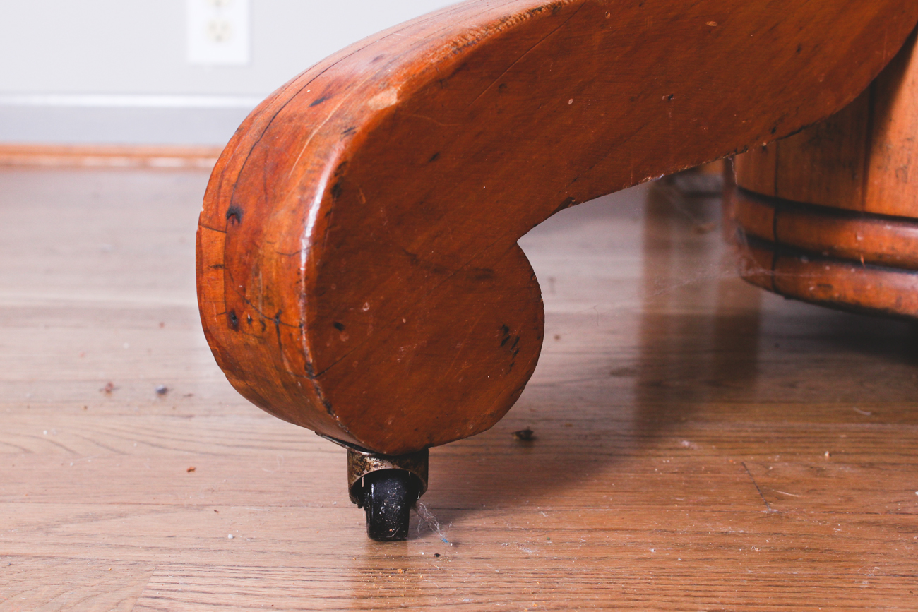 Vintage Wooden Round Table and Chairs