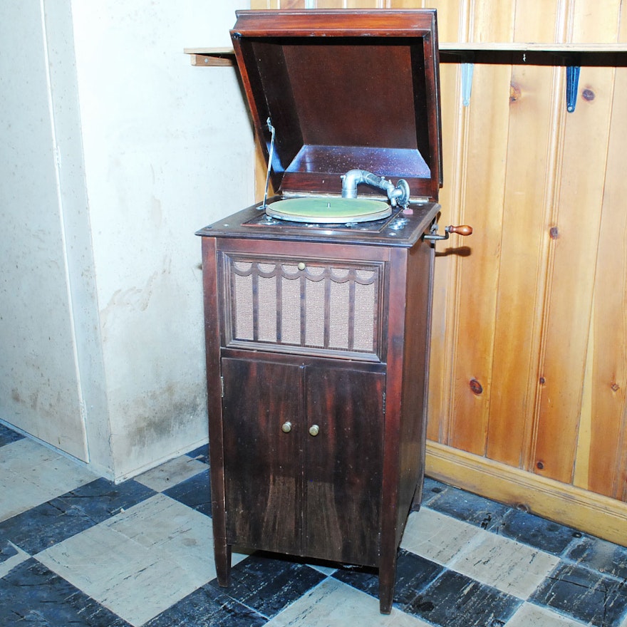 Vintage Record Player Cabinet