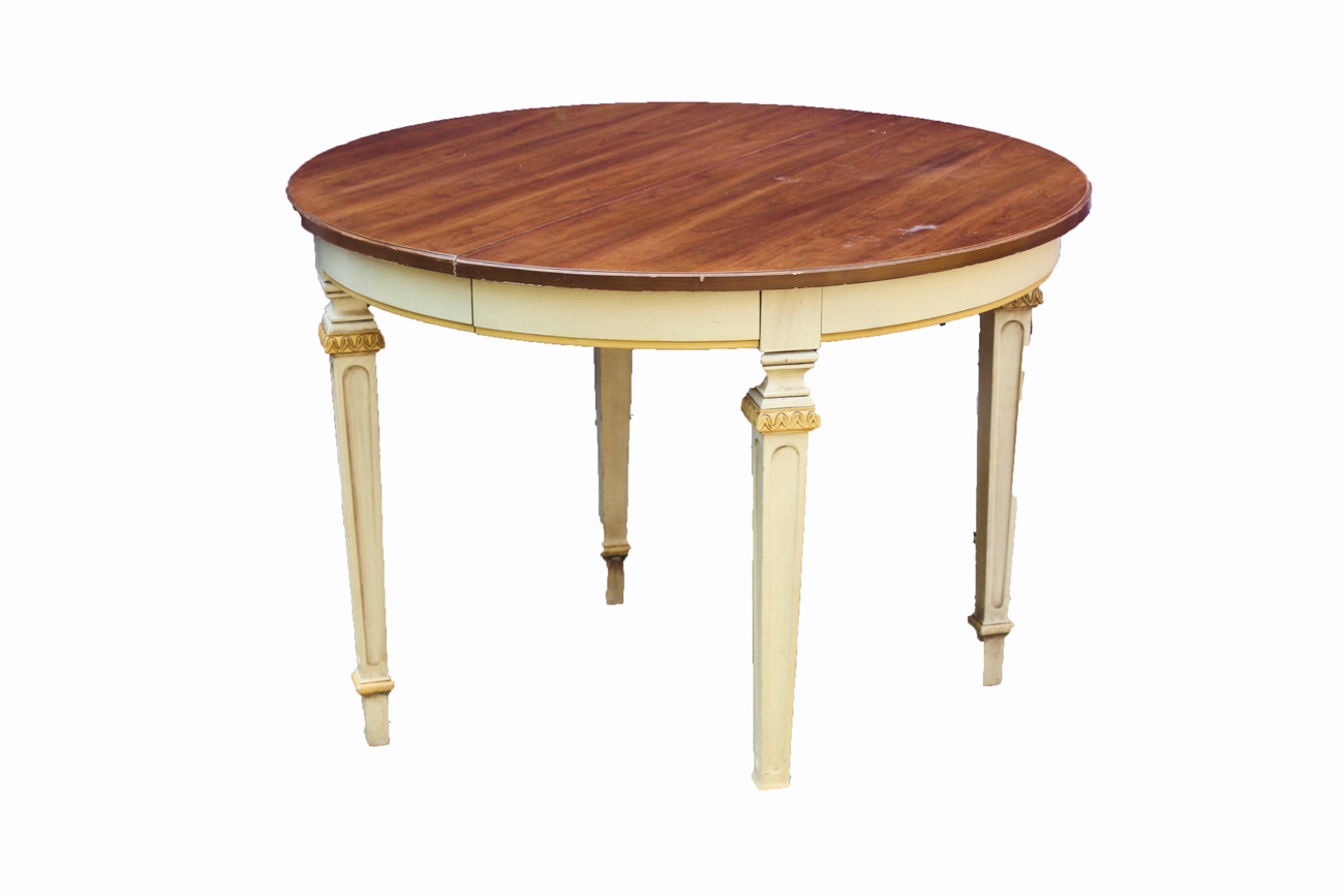 Thomasville Round Wooden Dining Table and Chairs