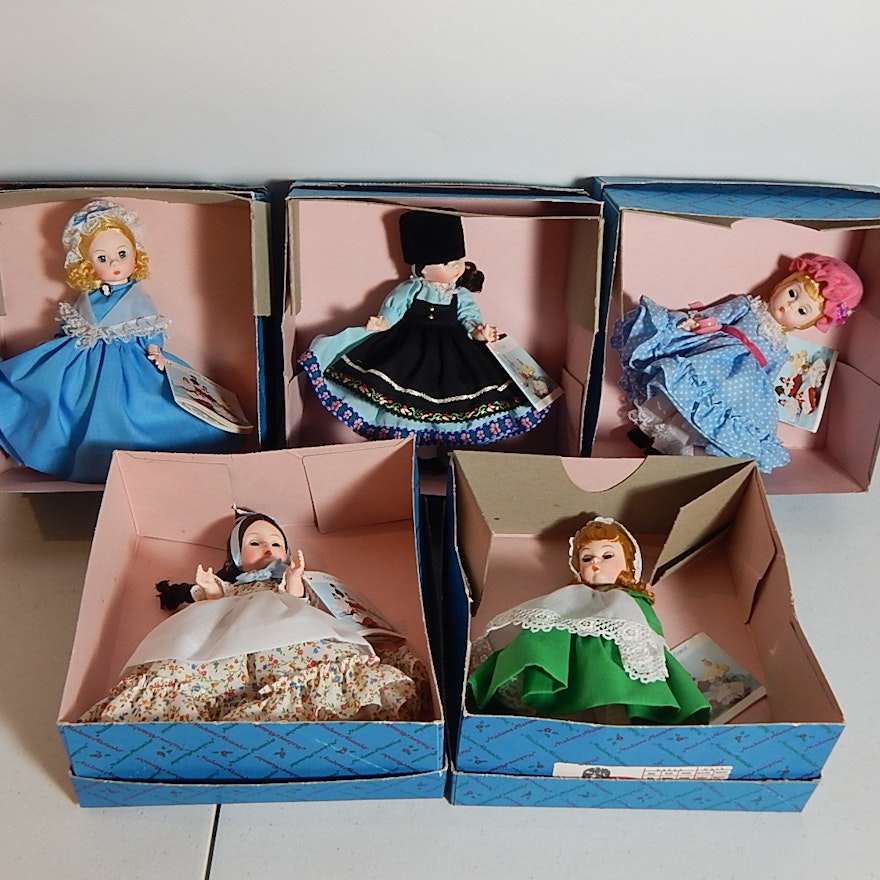 Five Madame Alexander Little Women Dolls