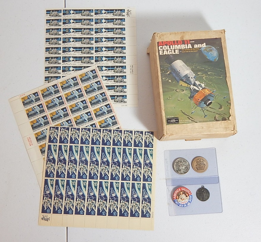 Space and Aeronatical Related Collectibles with Stamps and Model
