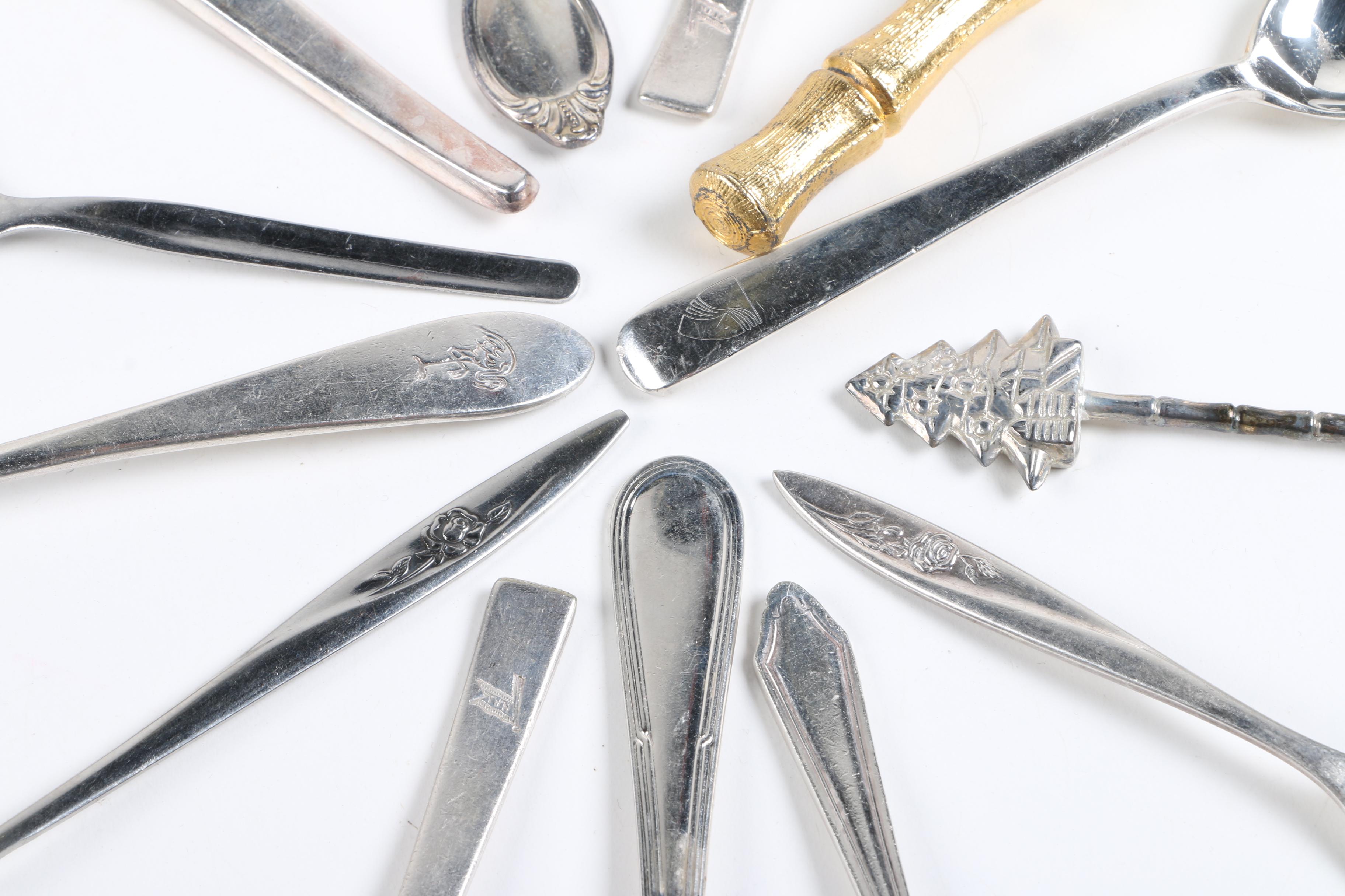 Wm Rogers "Precious Mirror" Silver Plate Serving Spoon and Assorted Flatware