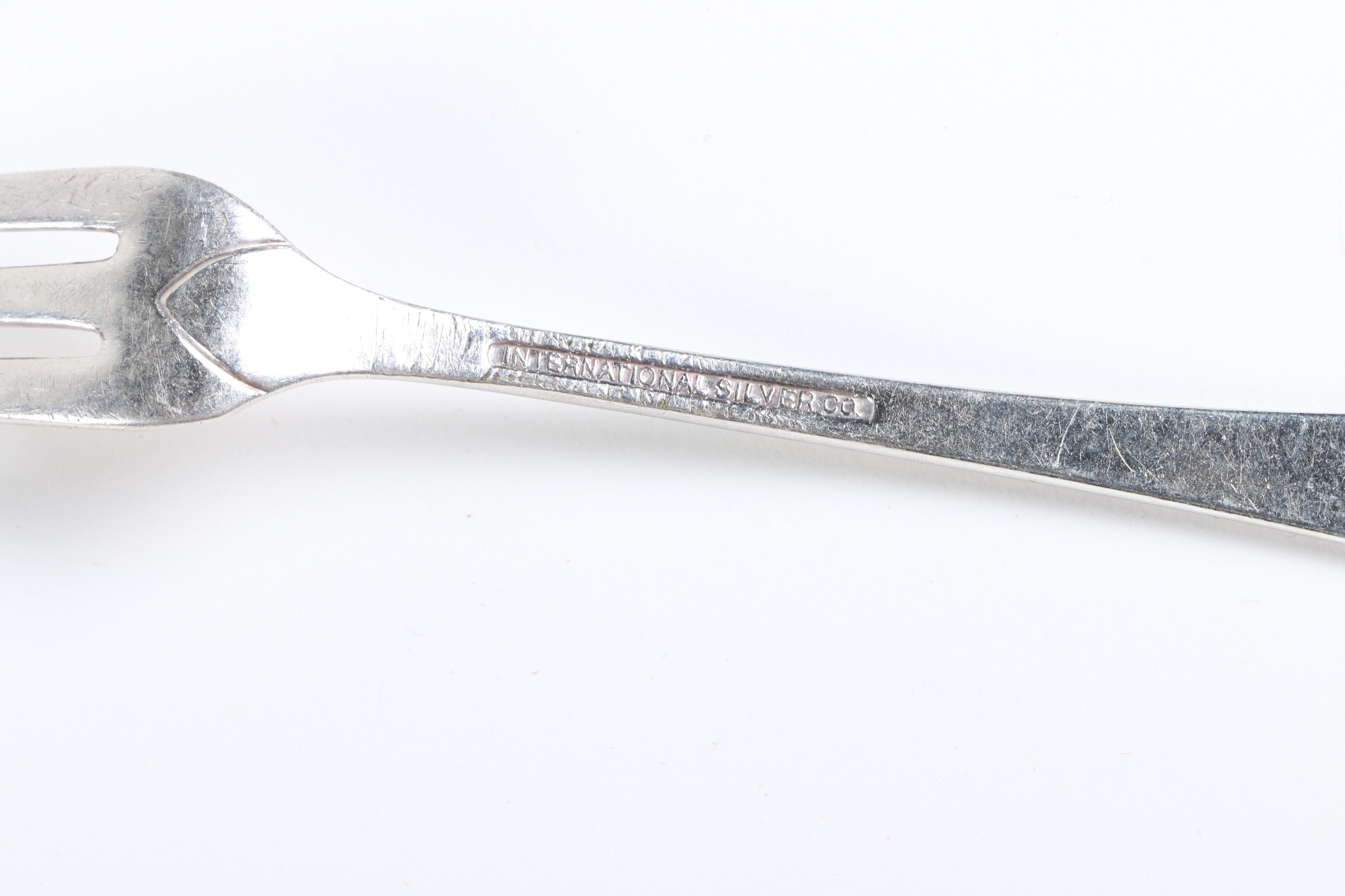 Wm Rogers "Precious Mirror" Silver Plate Serving Spoon and Assorted Flatware